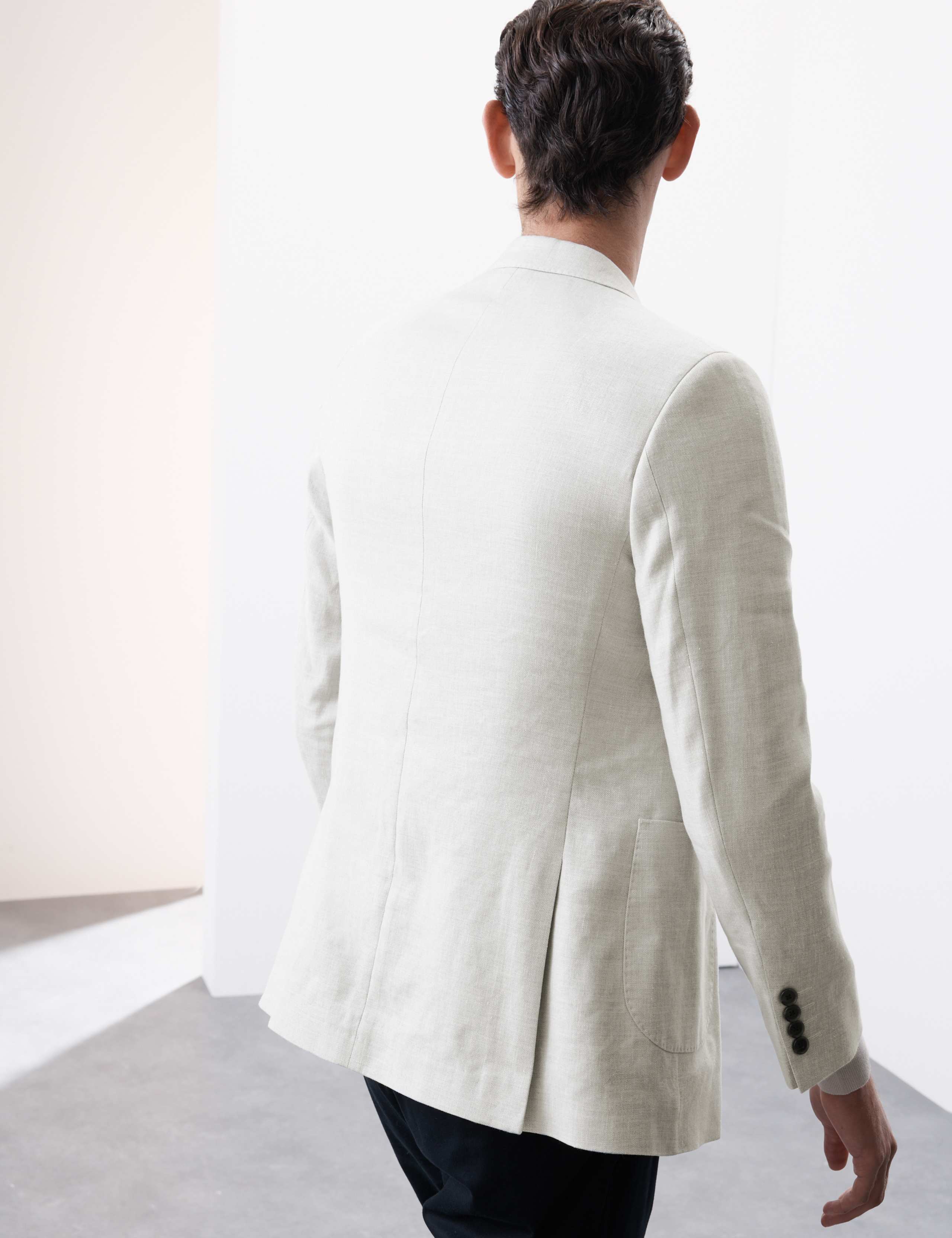 Tailored Fit Linen Blend Twill Blazer 7 of 8