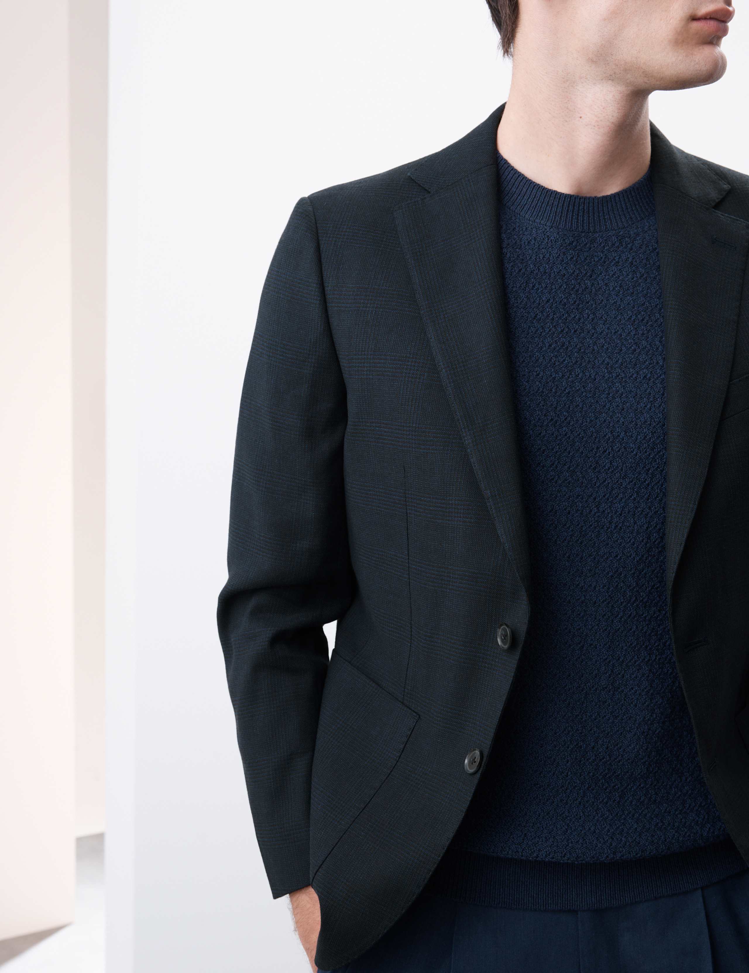 Linen Blend Check Blazer 8 of 8