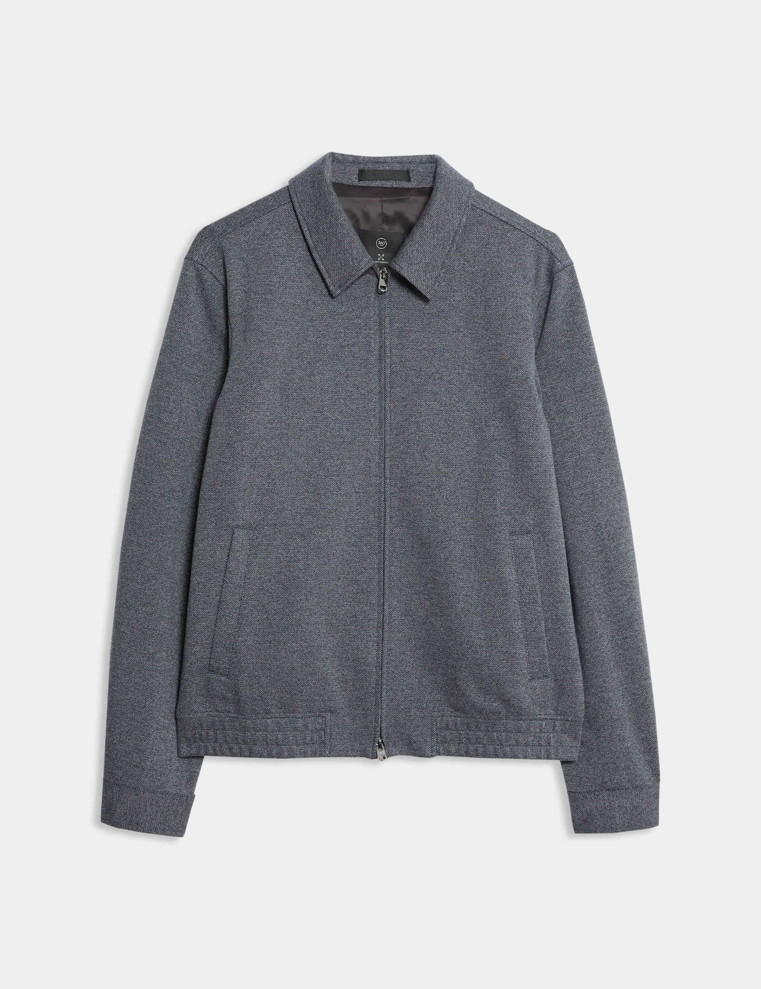 Knitted Yarn Dyed Harrington Jacket 2 of 7