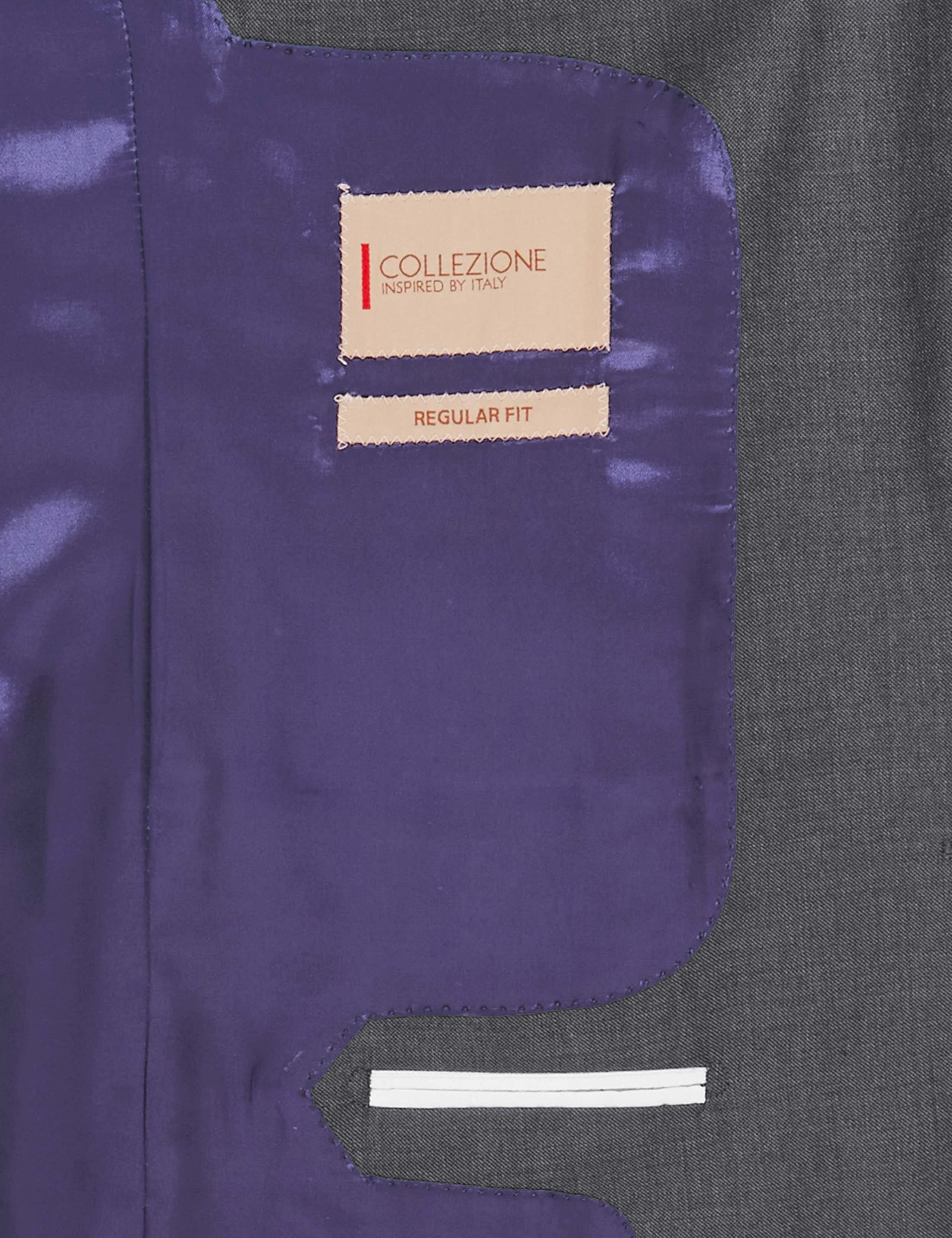 Charcoal Textured Regular Fit Single Breasted Jacket 6 of 8