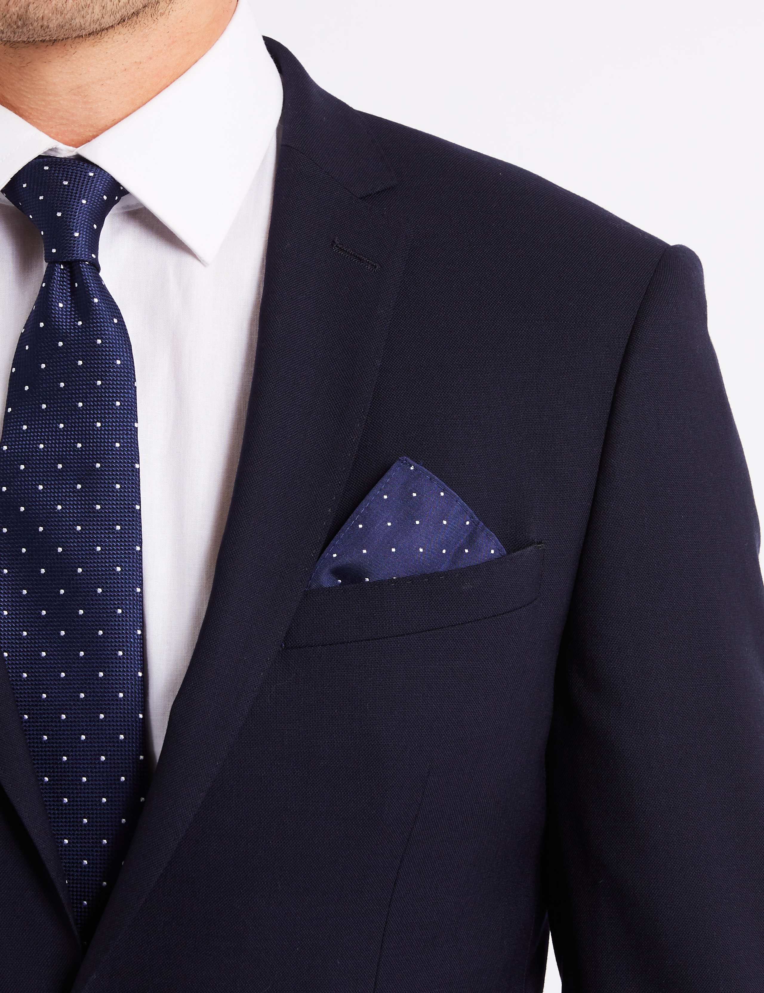 Slim Polka Dot Pure Silk Tie & Pocket Square Set 1 of 4