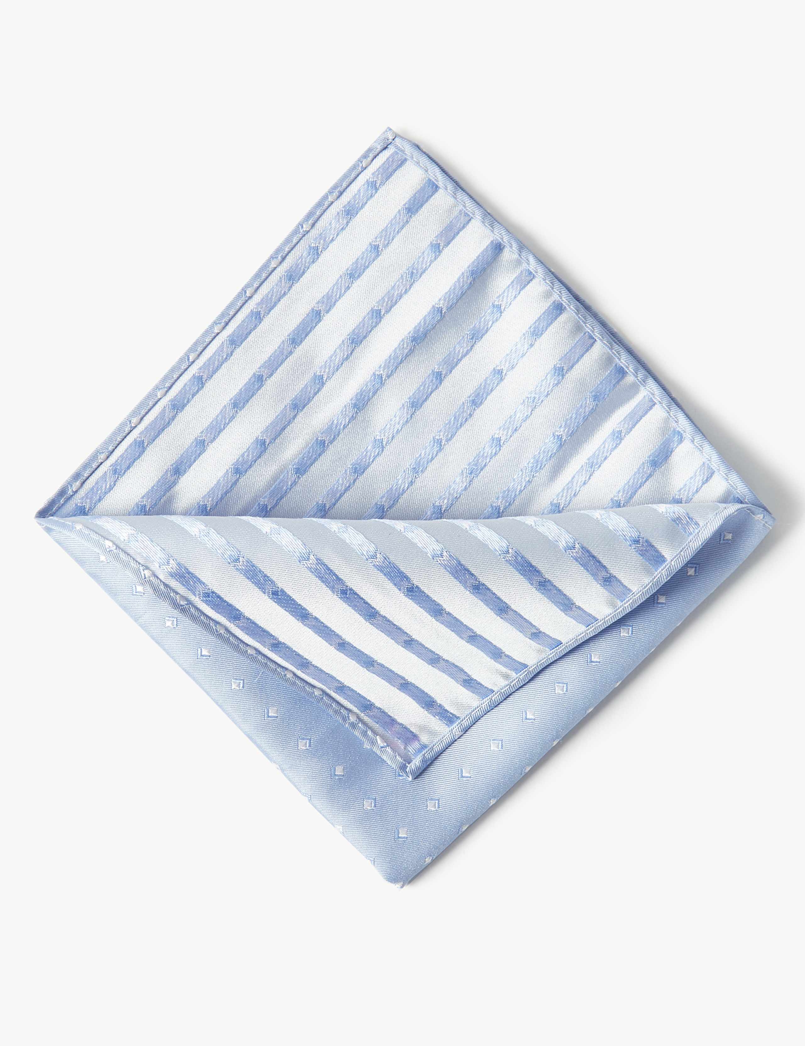 Geometric Pure Silk Hank & Tie Set 3 of 4