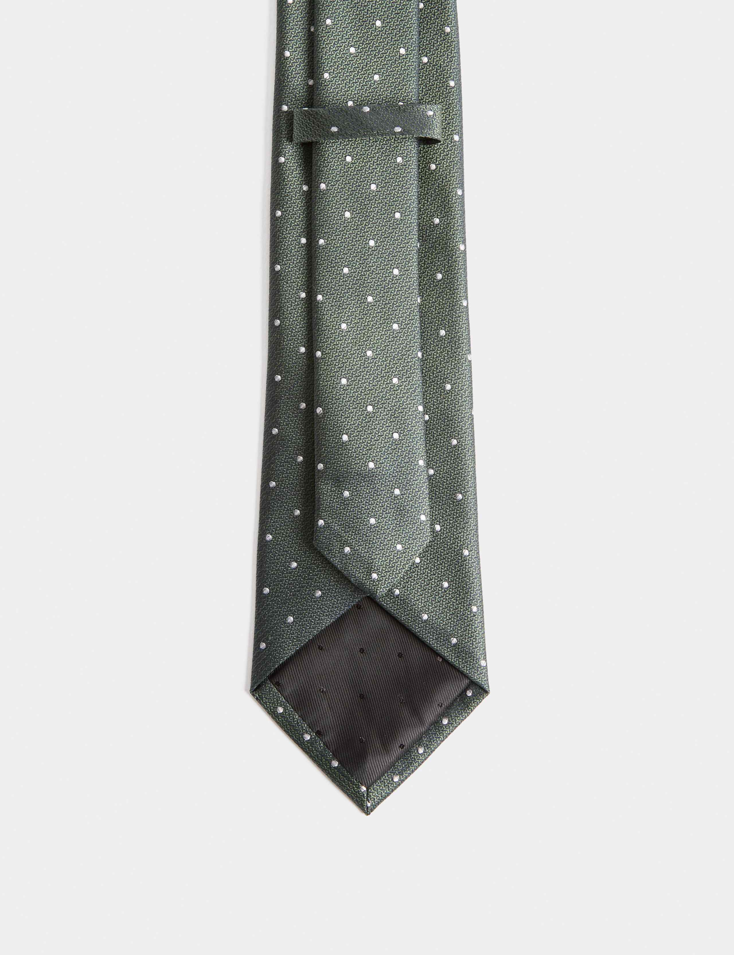 Pure Silk Polka Dot Tie 3 of 3
