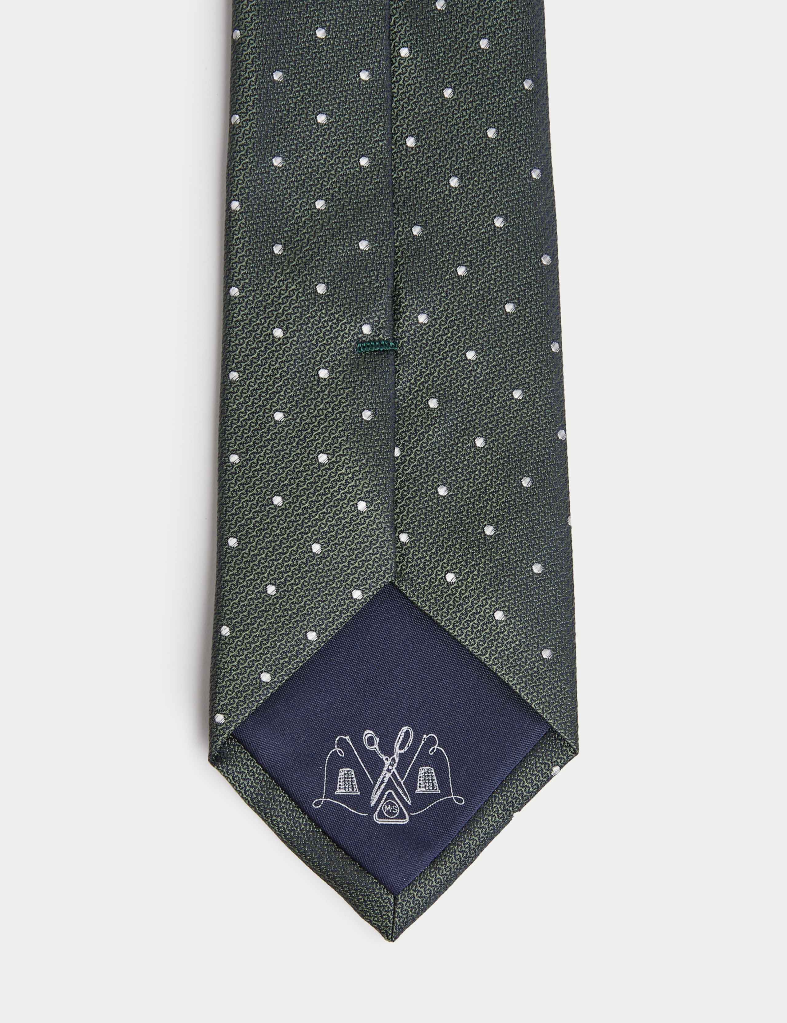 Pure Silk Polka Dot Tie 2 of 2