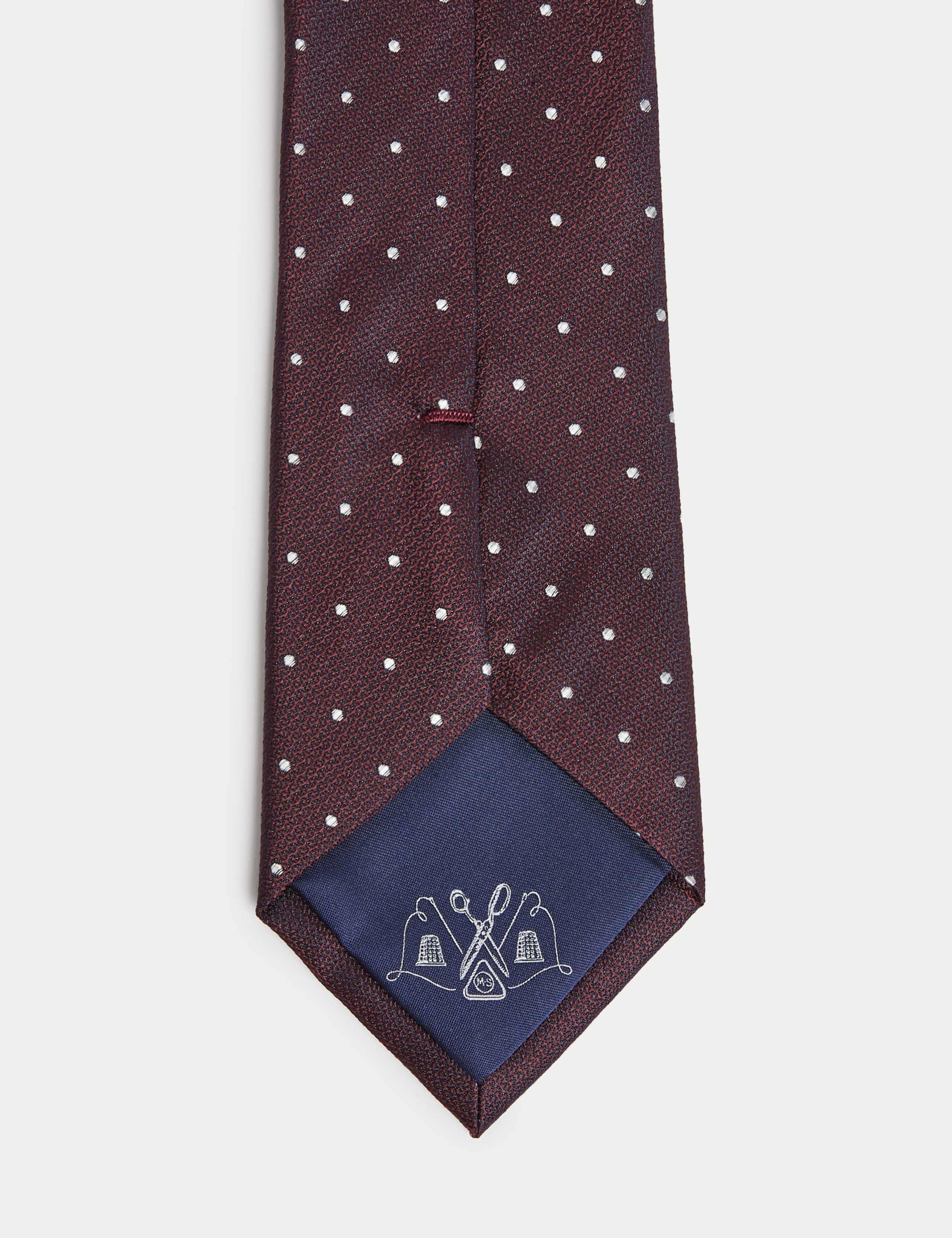 Pure Silk Polka Dot Tie 2 of 2