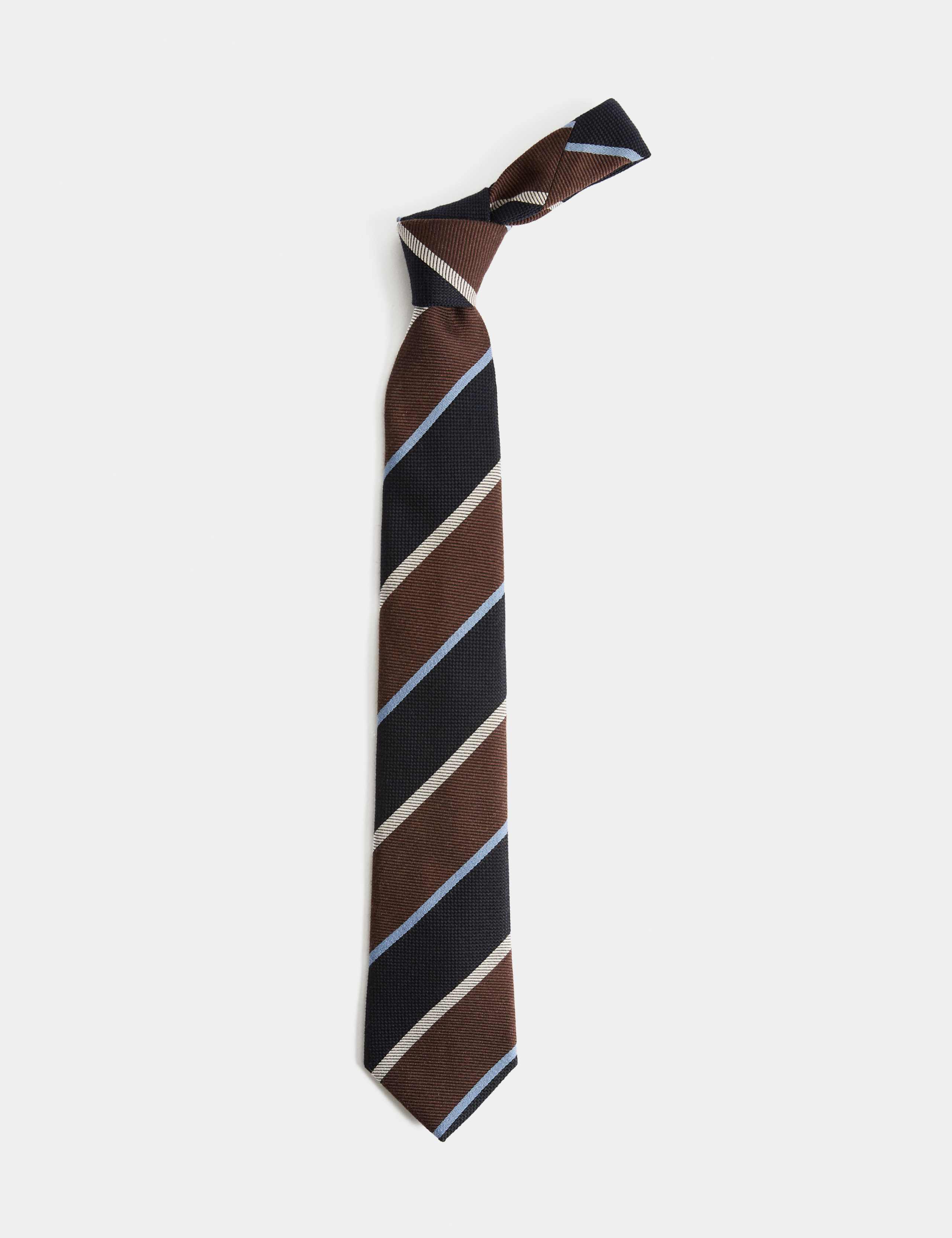Wool Rich Striped Tie with Silk 1 of 3