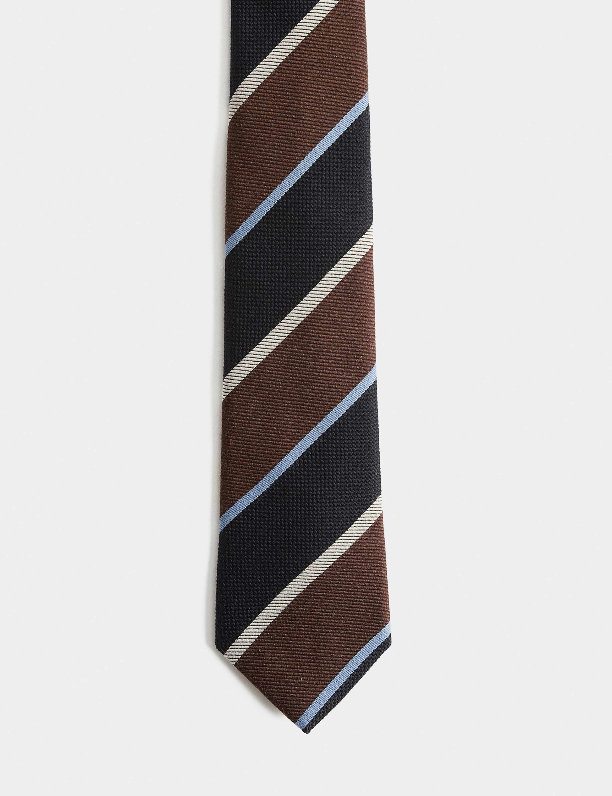 Wool Rich Striped Tie with Silk 2 of 3
