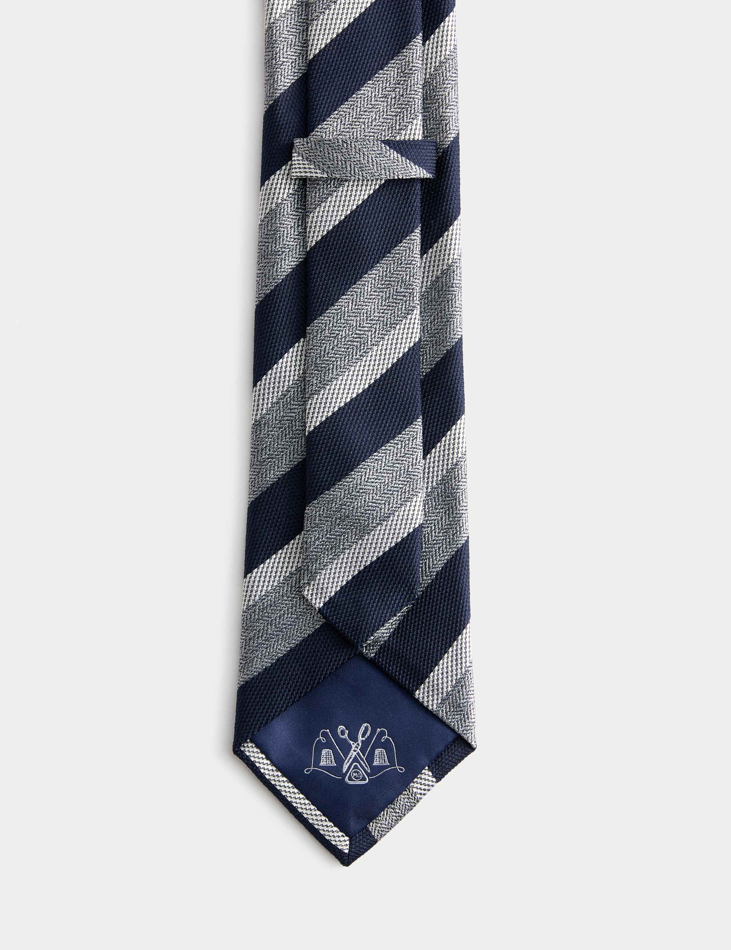Striped Pure Silk Tie 3 of 3