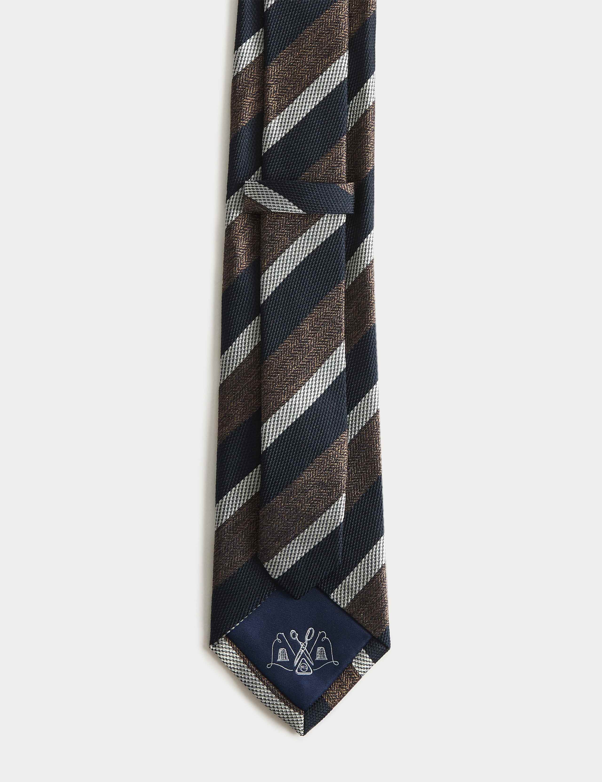 Striped Pure Silk Tie 3 of 3