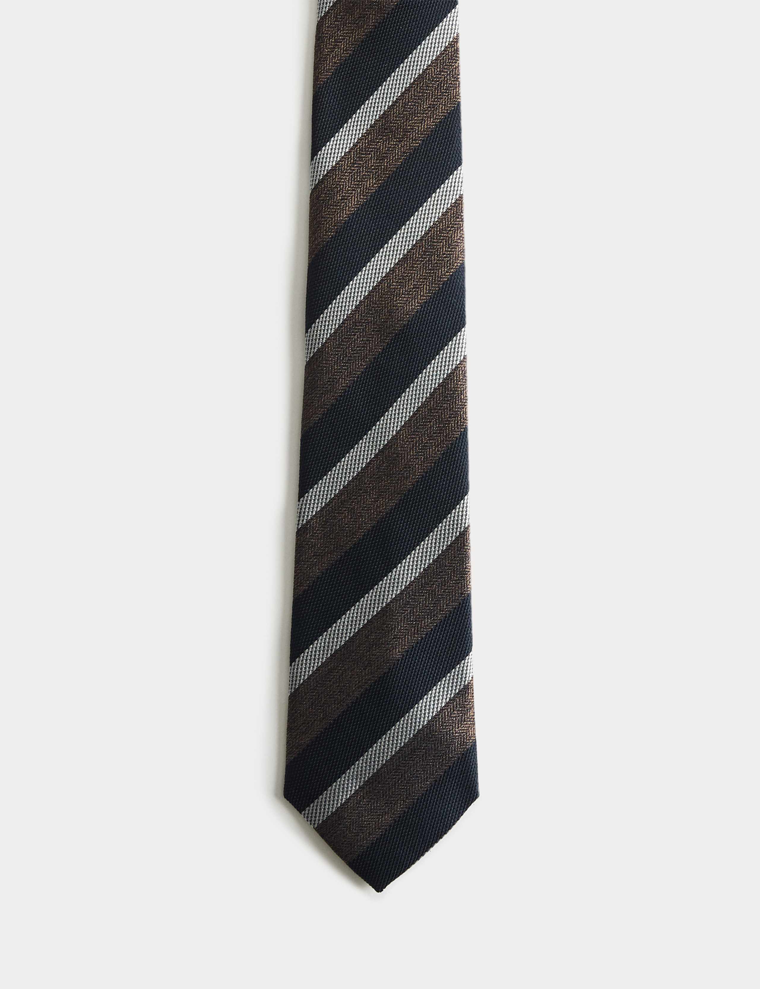Striped Pure Silk Tie 2 of 3
