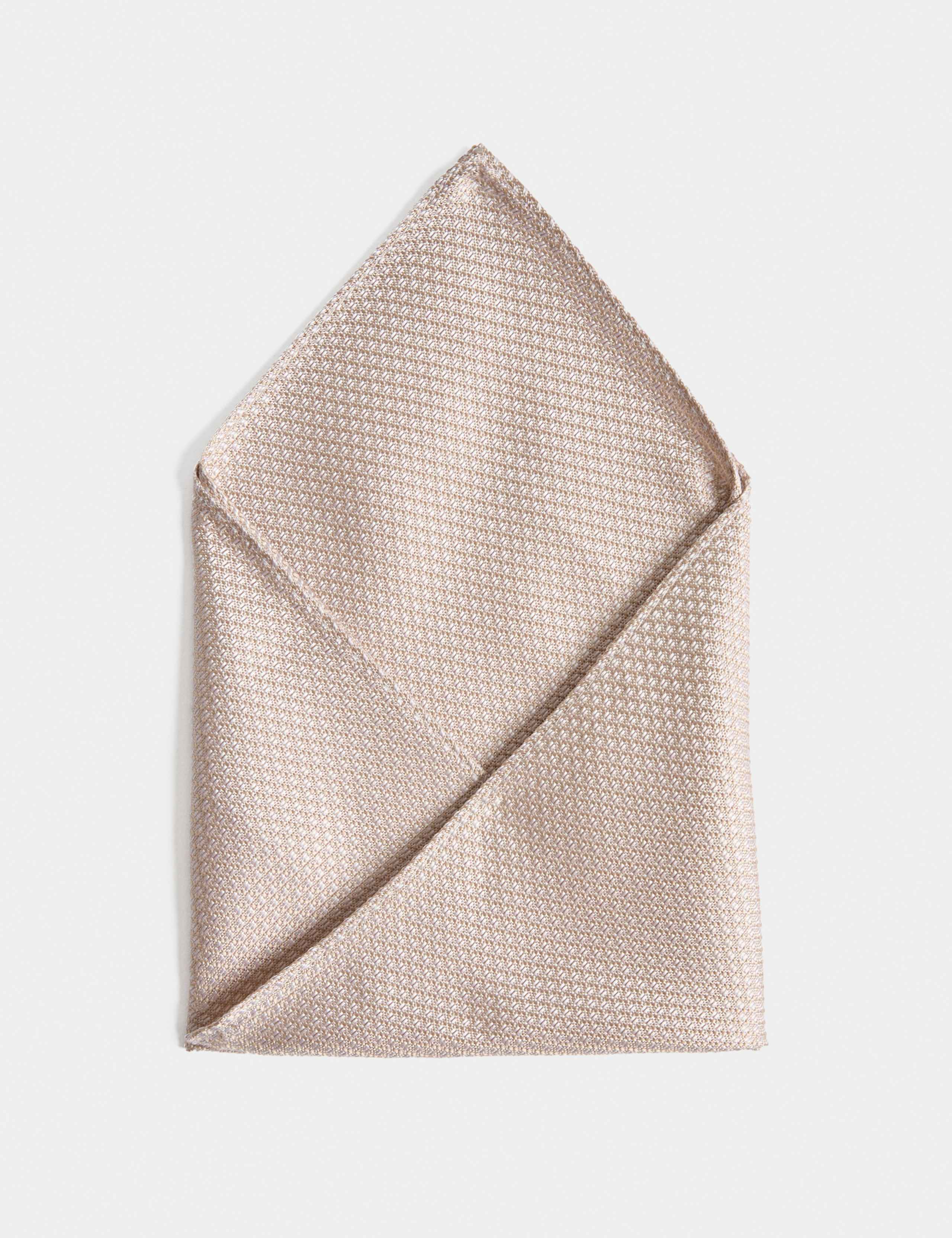 Textured Pure Silk Pocket Square 2 of 2