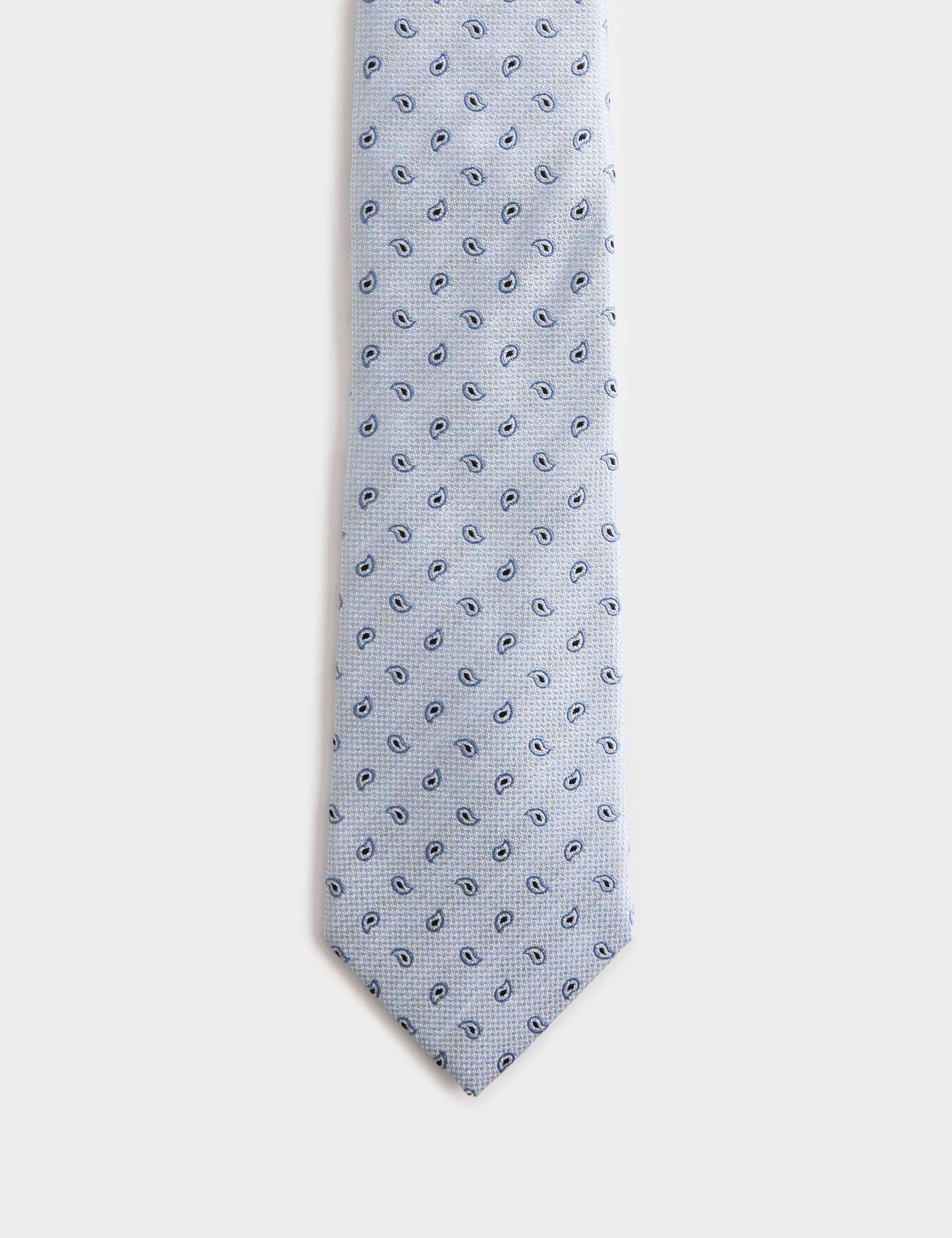 Paisley Geometric Pure Silk Tie 2 of 2