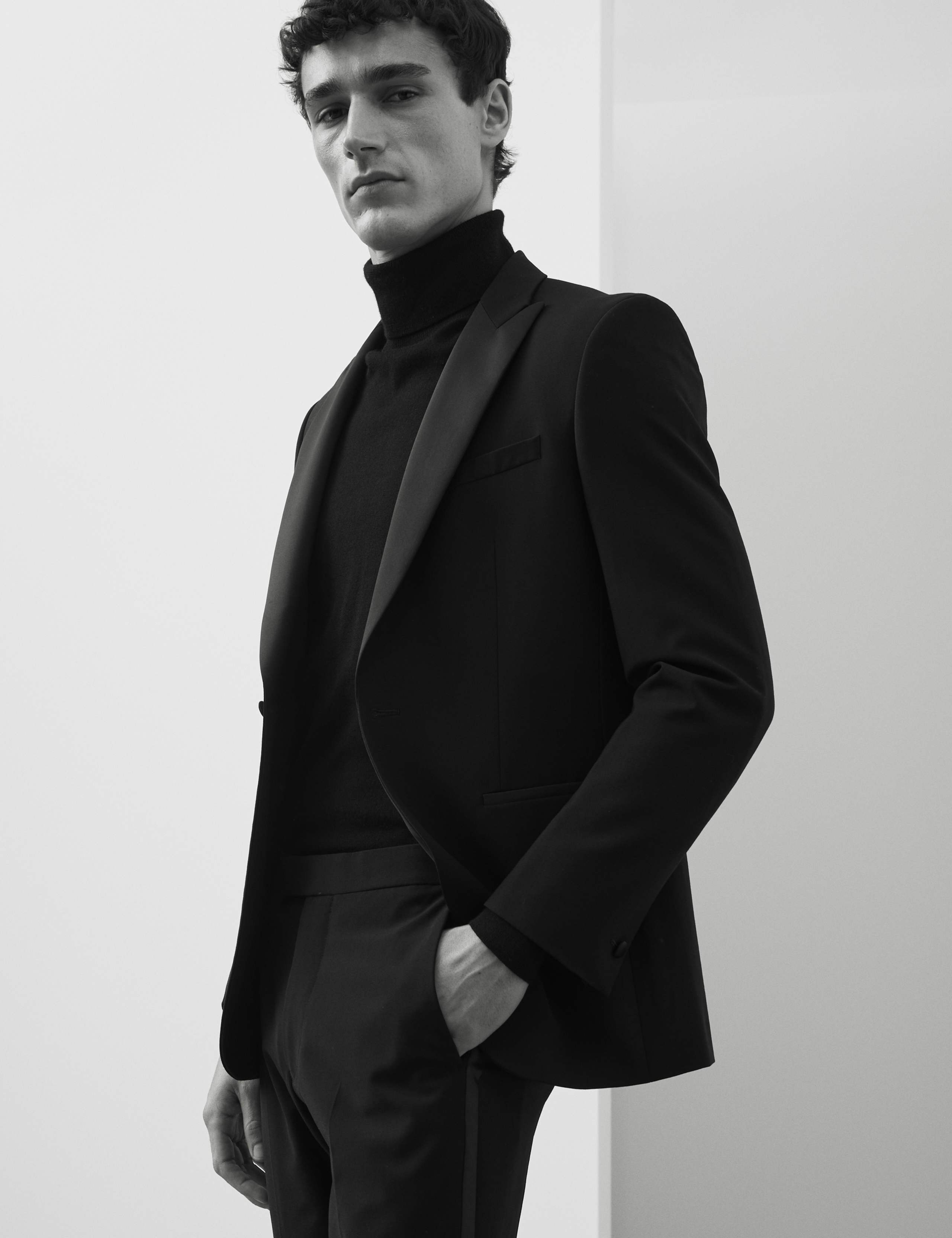 Tailored Fit Wool Blend Tuxedo Jacket 8 of 8