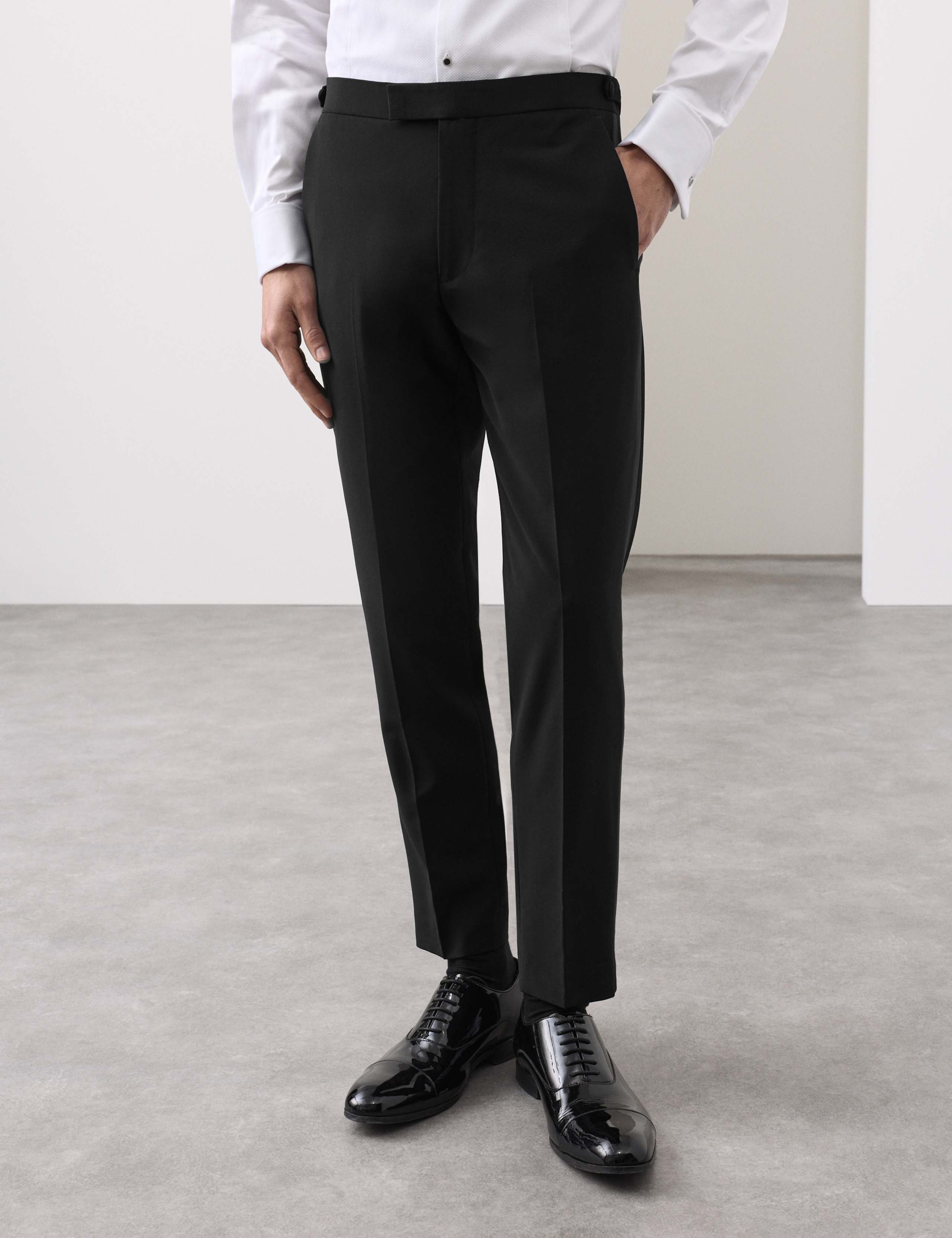 Tailored Fit Wool Blend Trousers 1 of 7