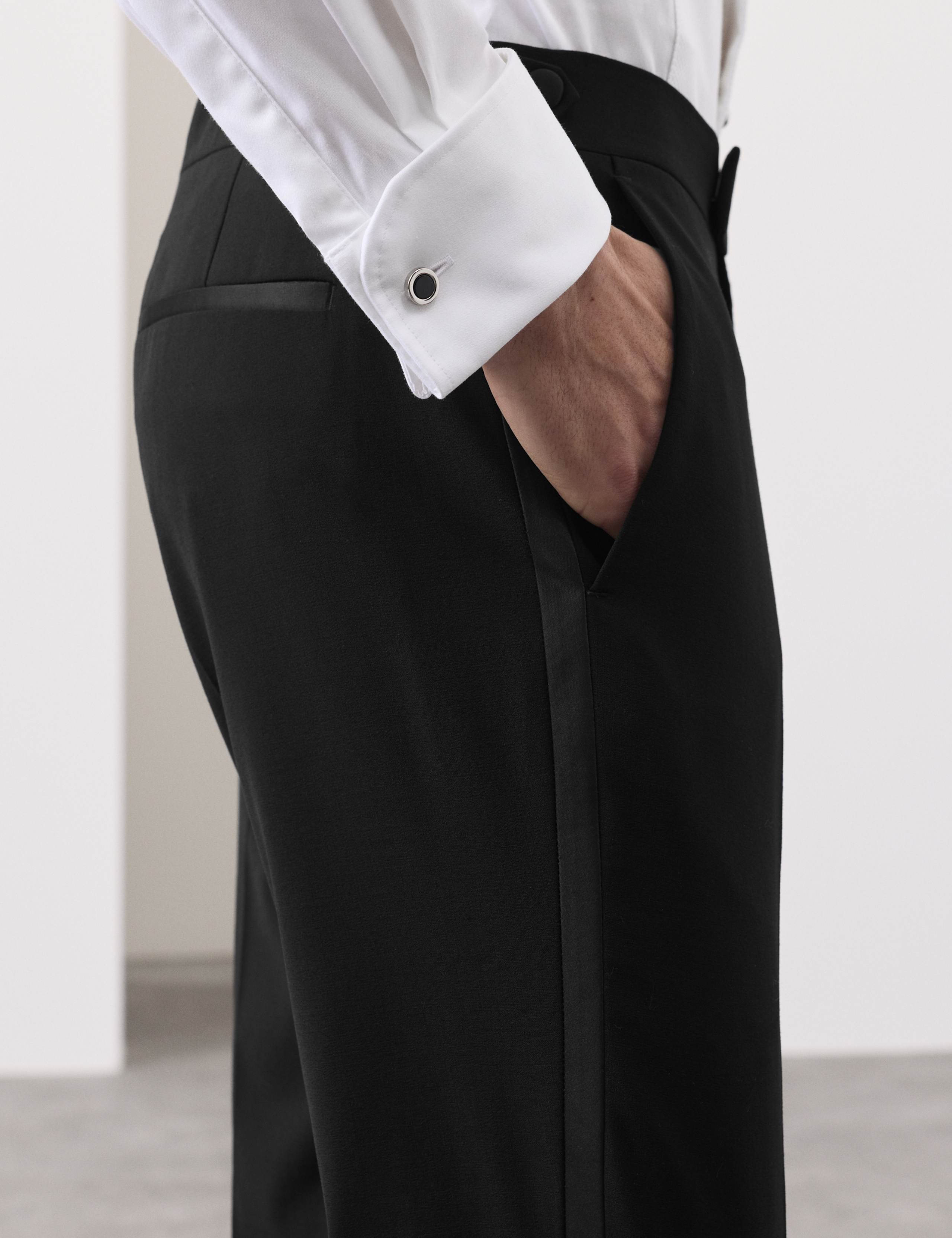 Tailored Fit Wool Blend Trousers 4 of 7