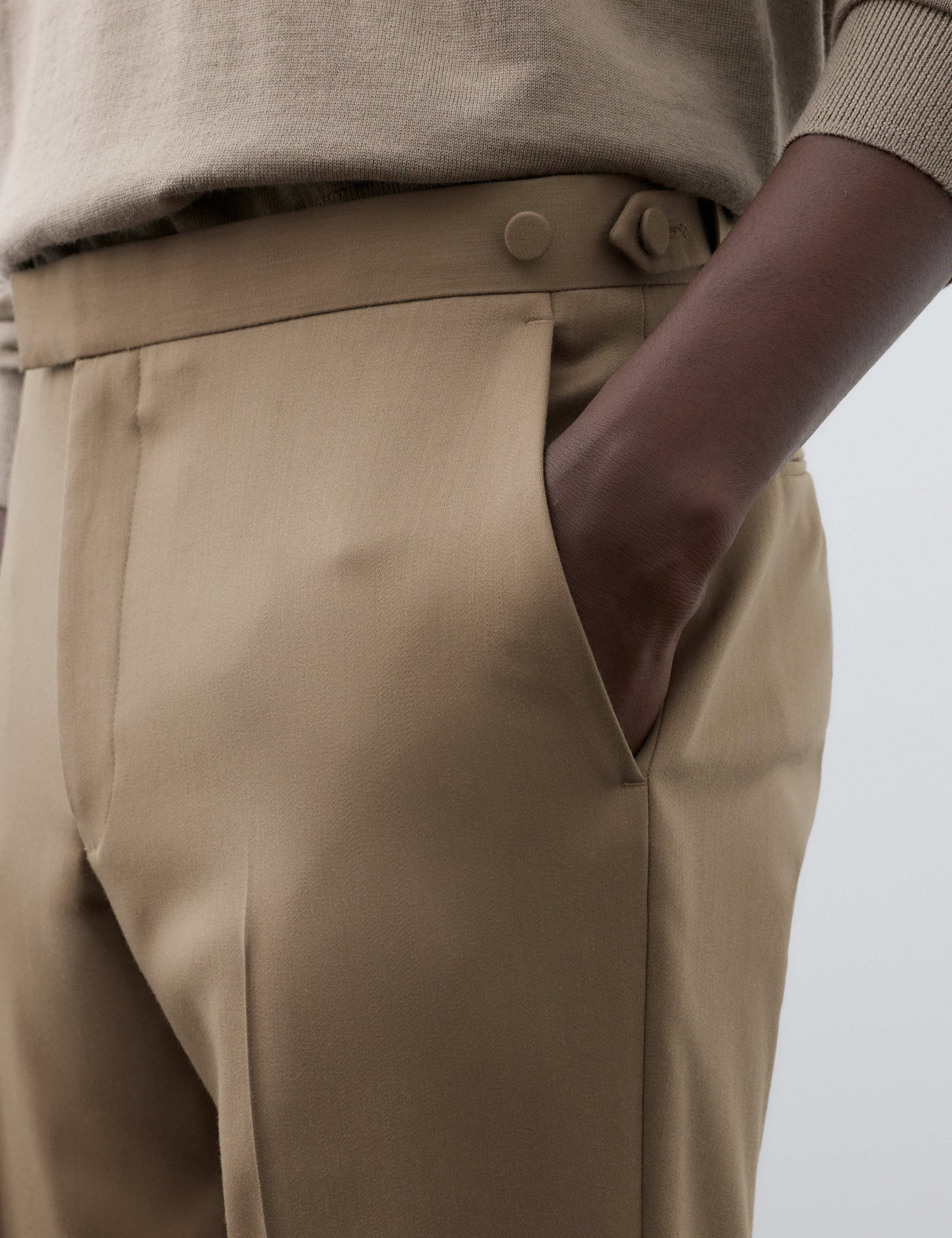 Wool Rich Sateen Tuxedo Trousers with Stretch 6 of 6