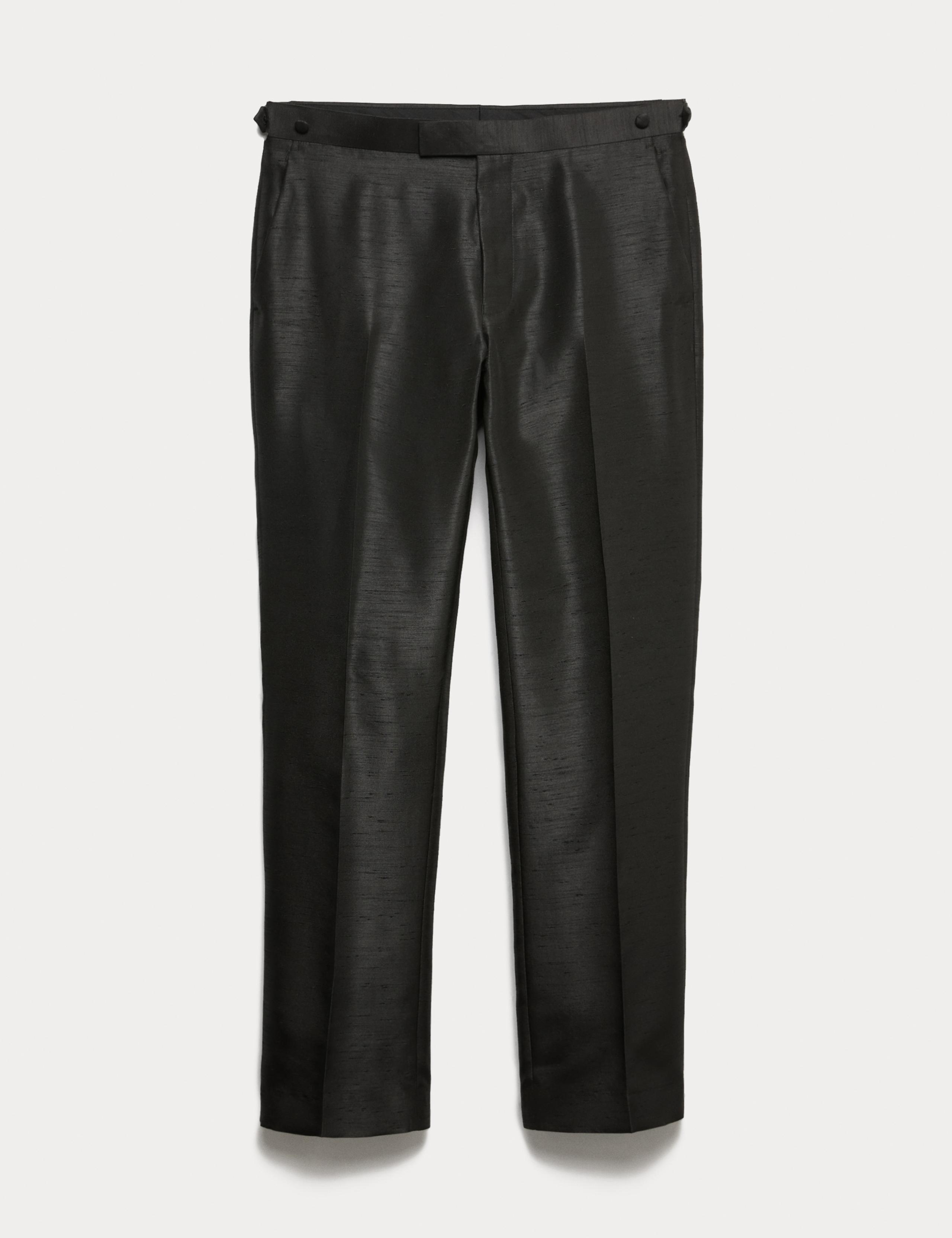 Tailored Fit Textured Sheen Tuxedo Trousers 2 of 6