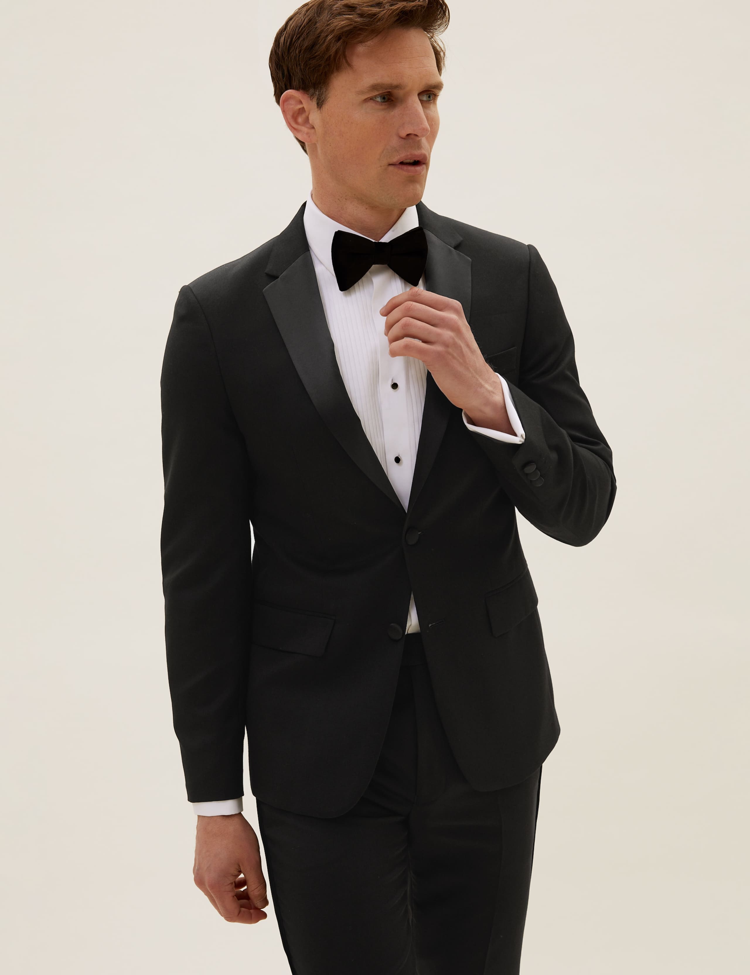 Black Slim Fit Dinner Suit Jacket 3 of 10