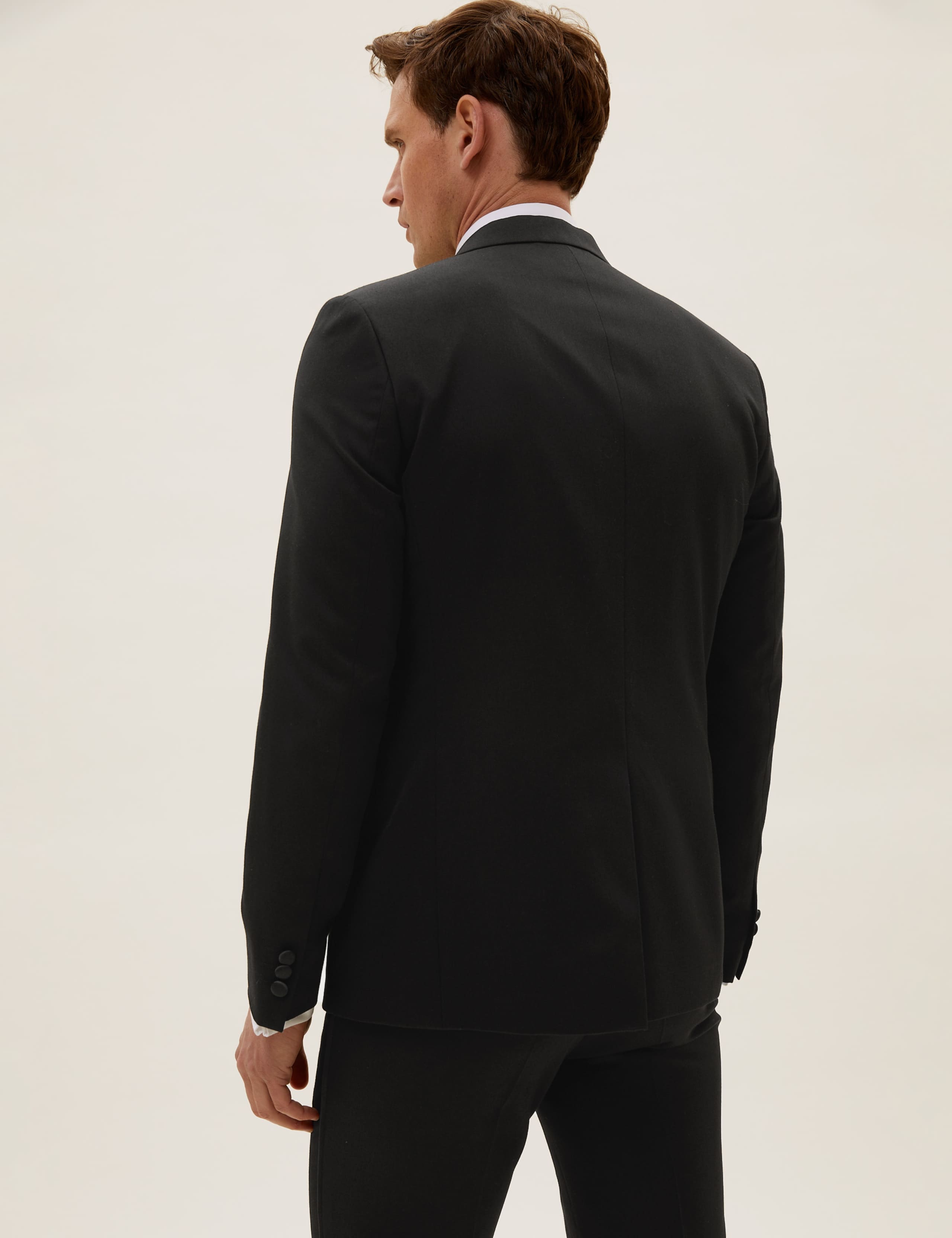 Black Slim Fit Dinner Suit Jacket 4 of 10