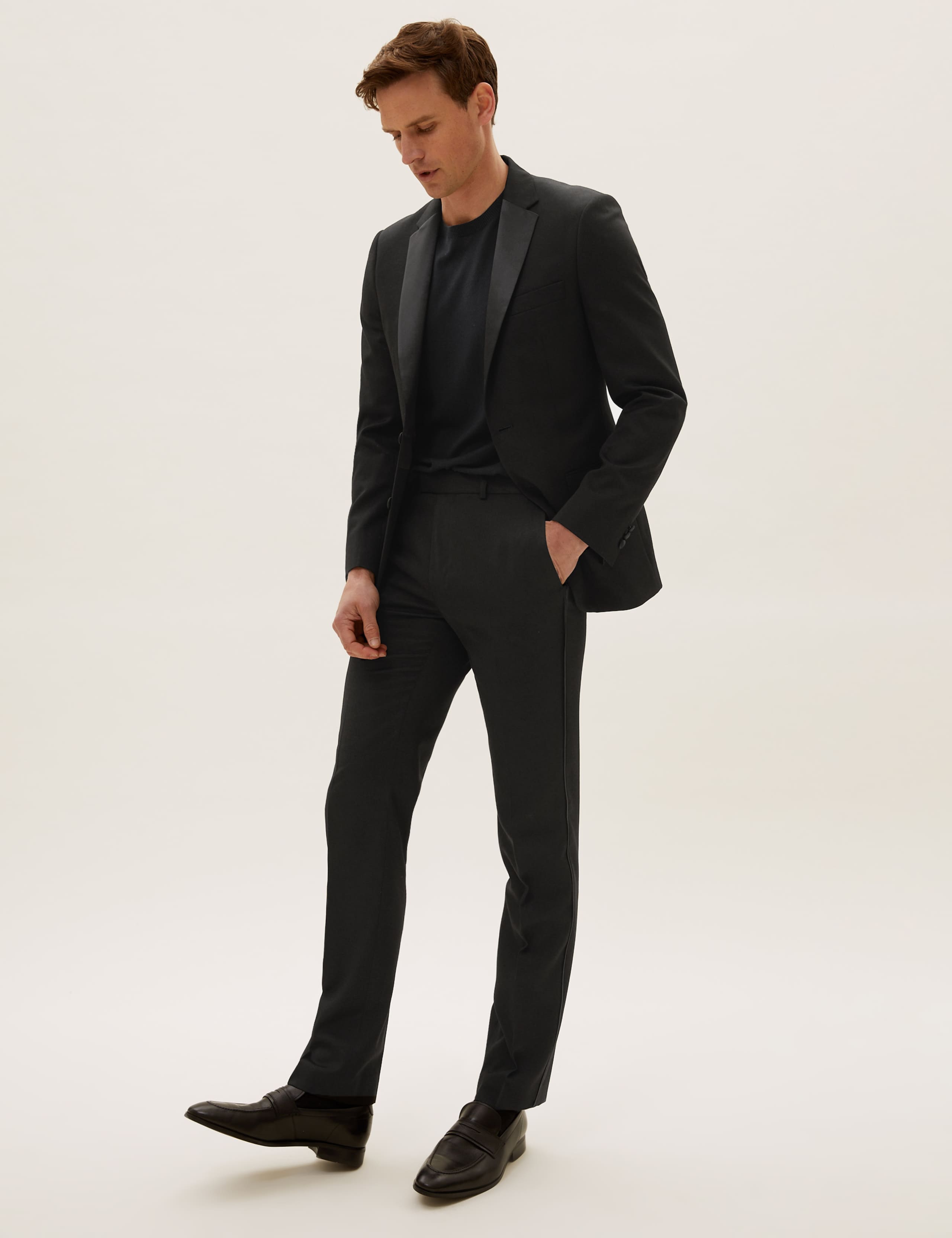 Black Slim Fit Dinner Suit Jacket 10 of 10