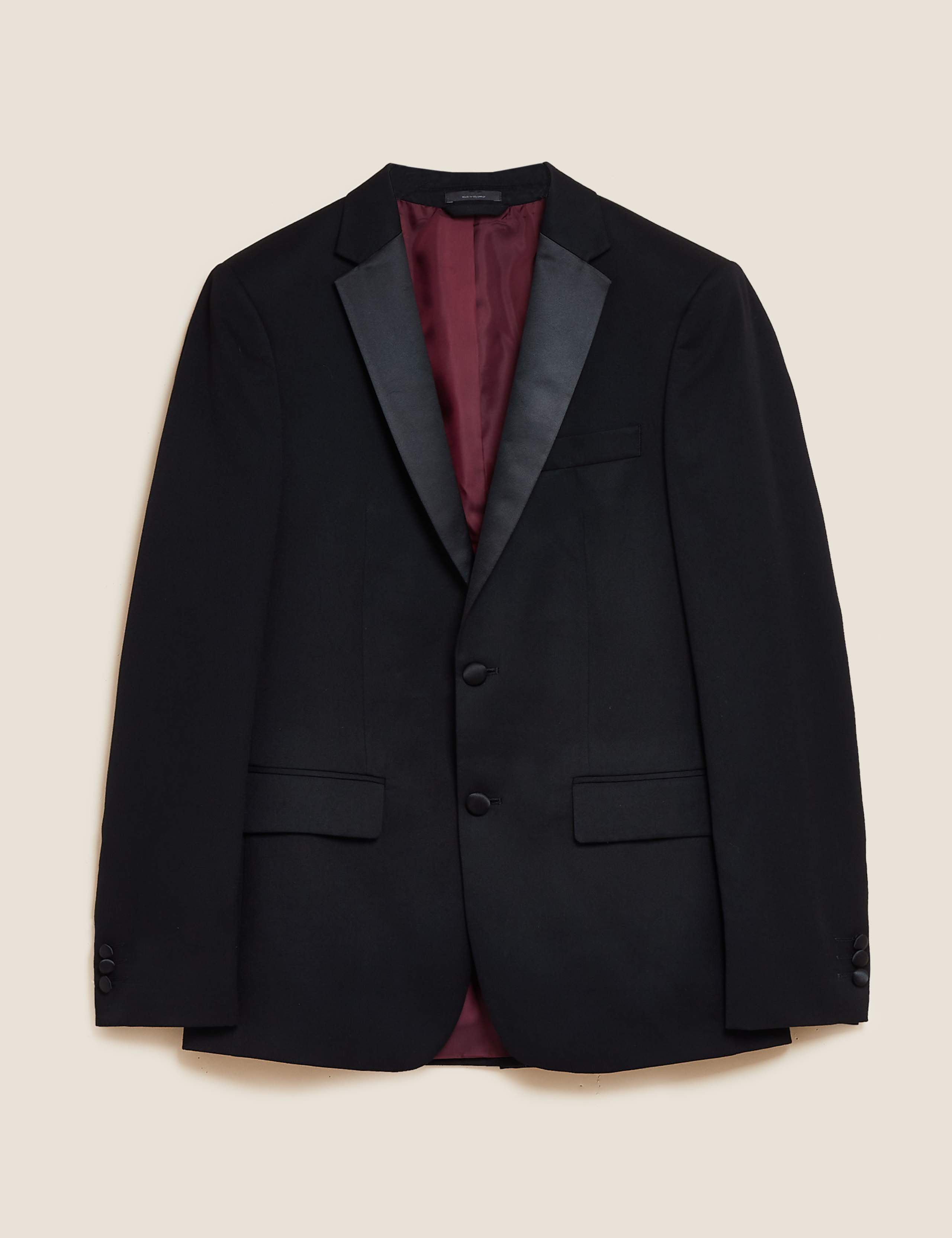 Black Slim Fit Dinner Suit Jacket 2 of 10
