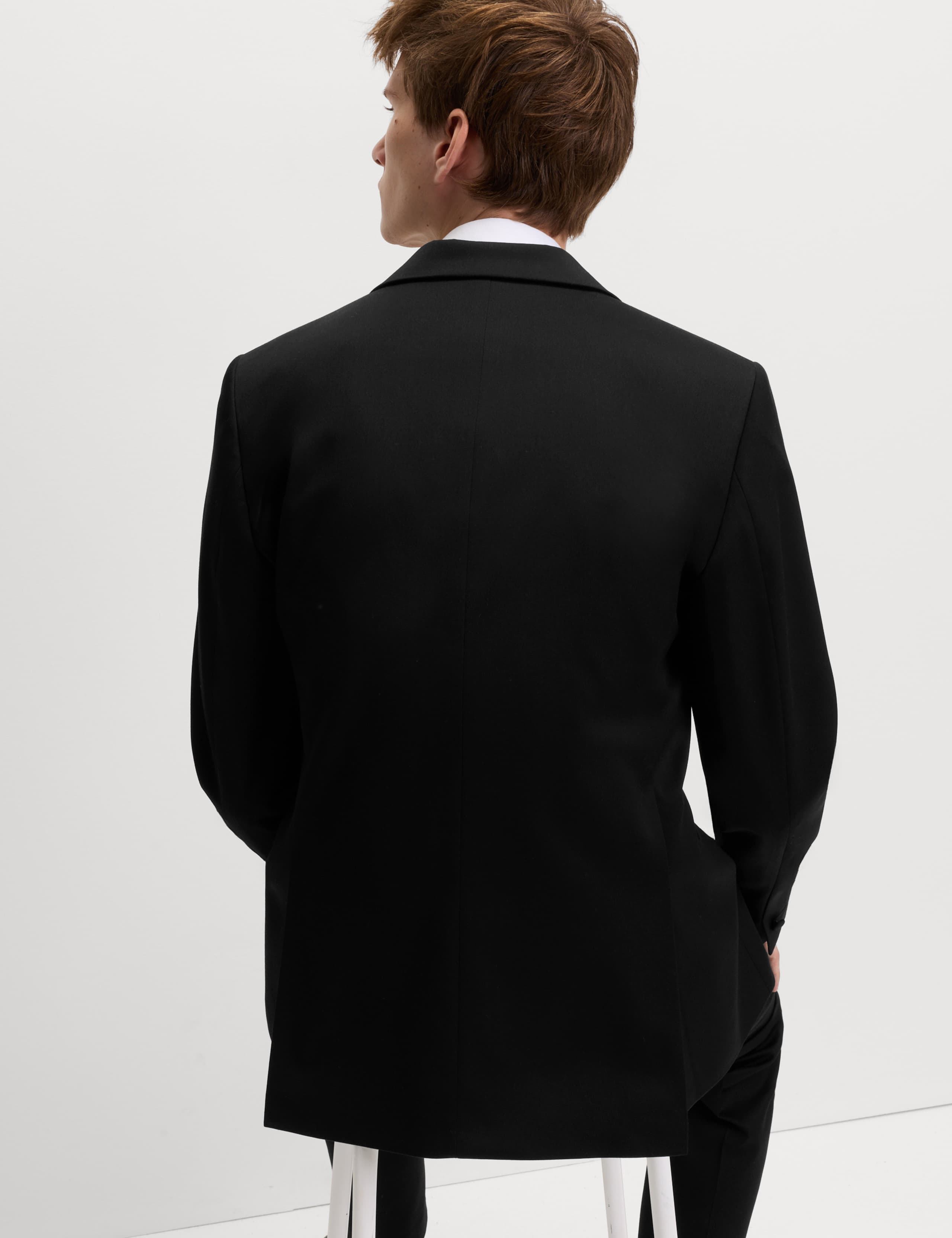 Tailored Fit Sateen Stretch Tuxedo Jacket 3 of 4