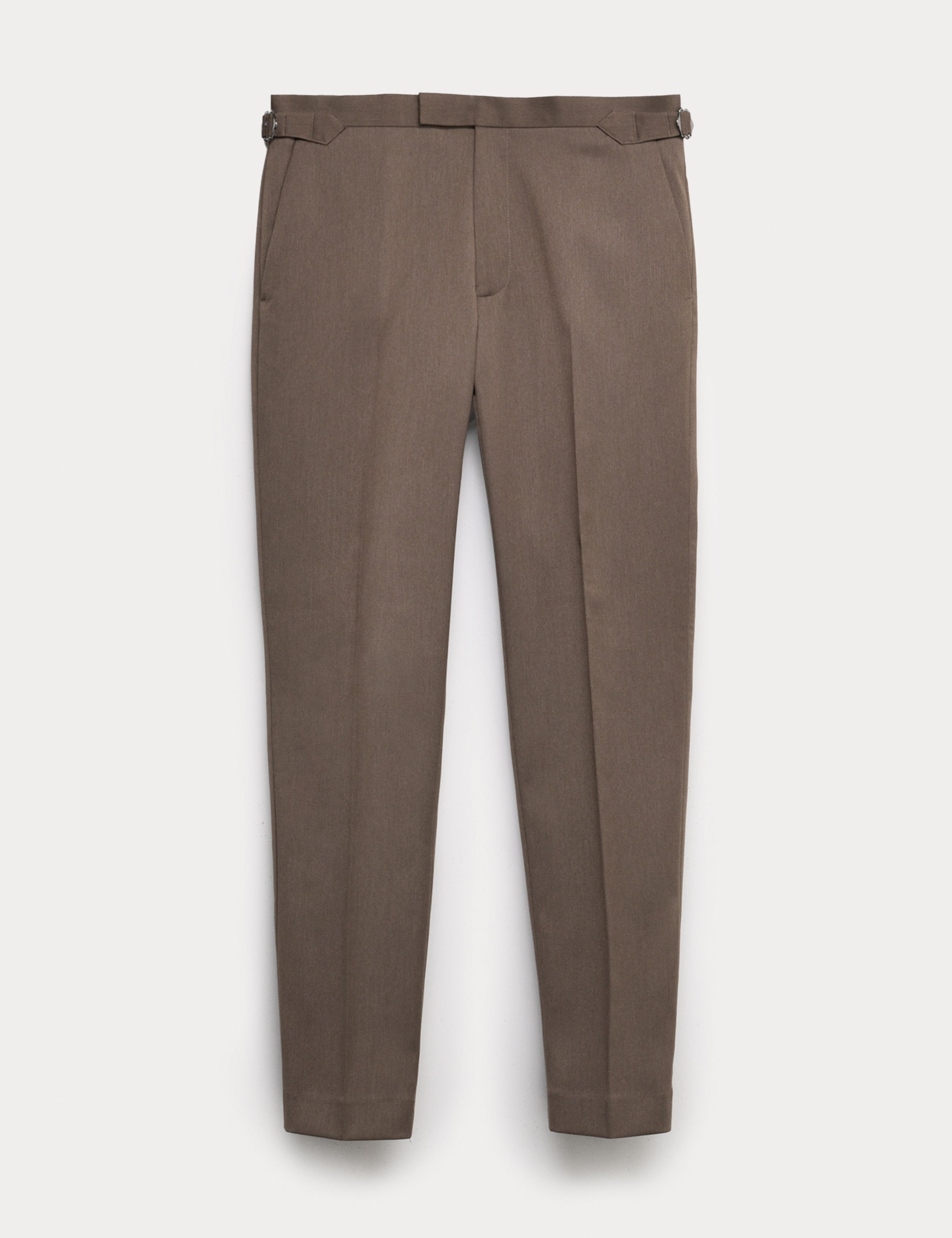 Tailored Fit Sateen Stretch Tuxedo Trousers 2 of 7