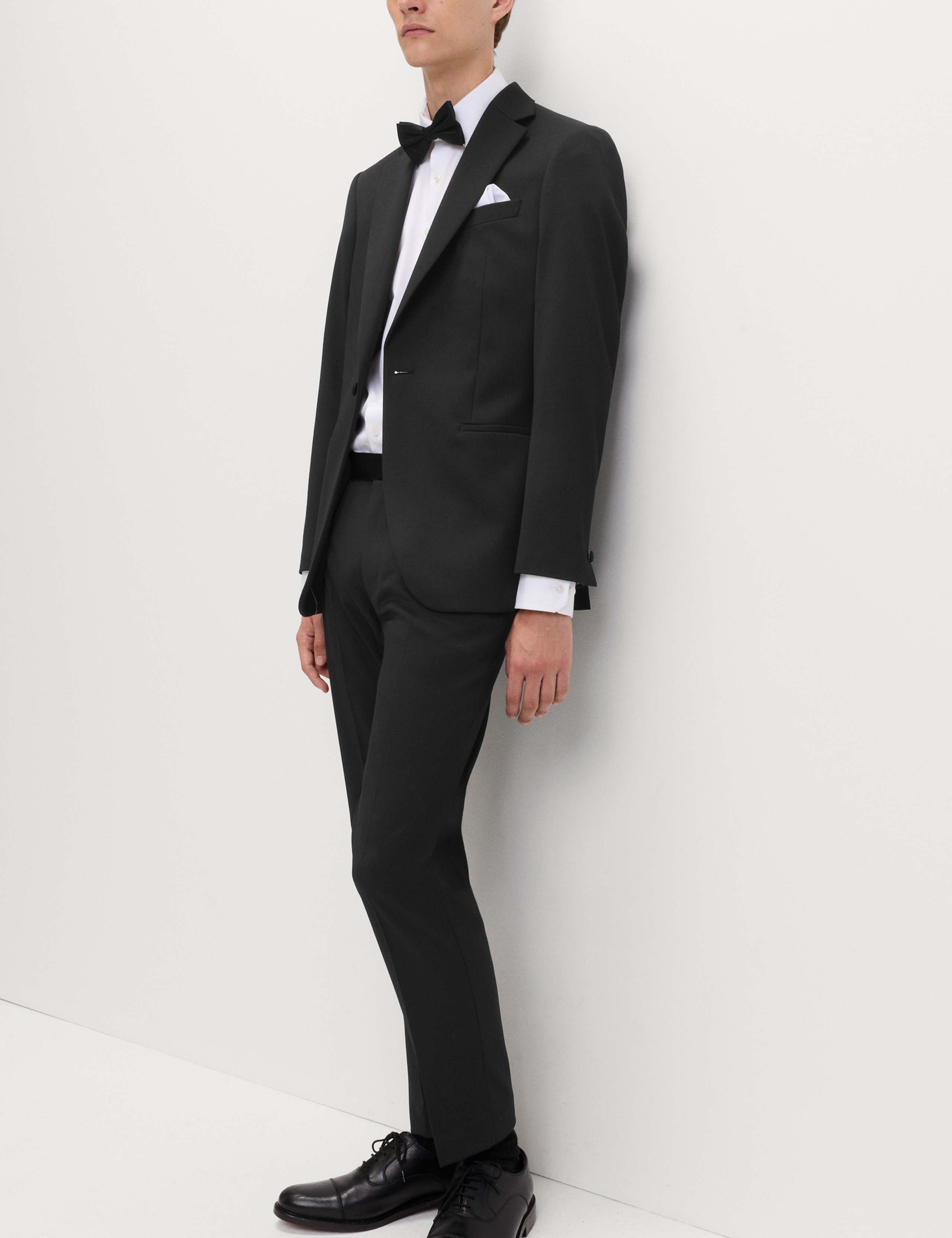 Tailored Fit Sateen Stretch Tuxedo Trousers 3 of 6