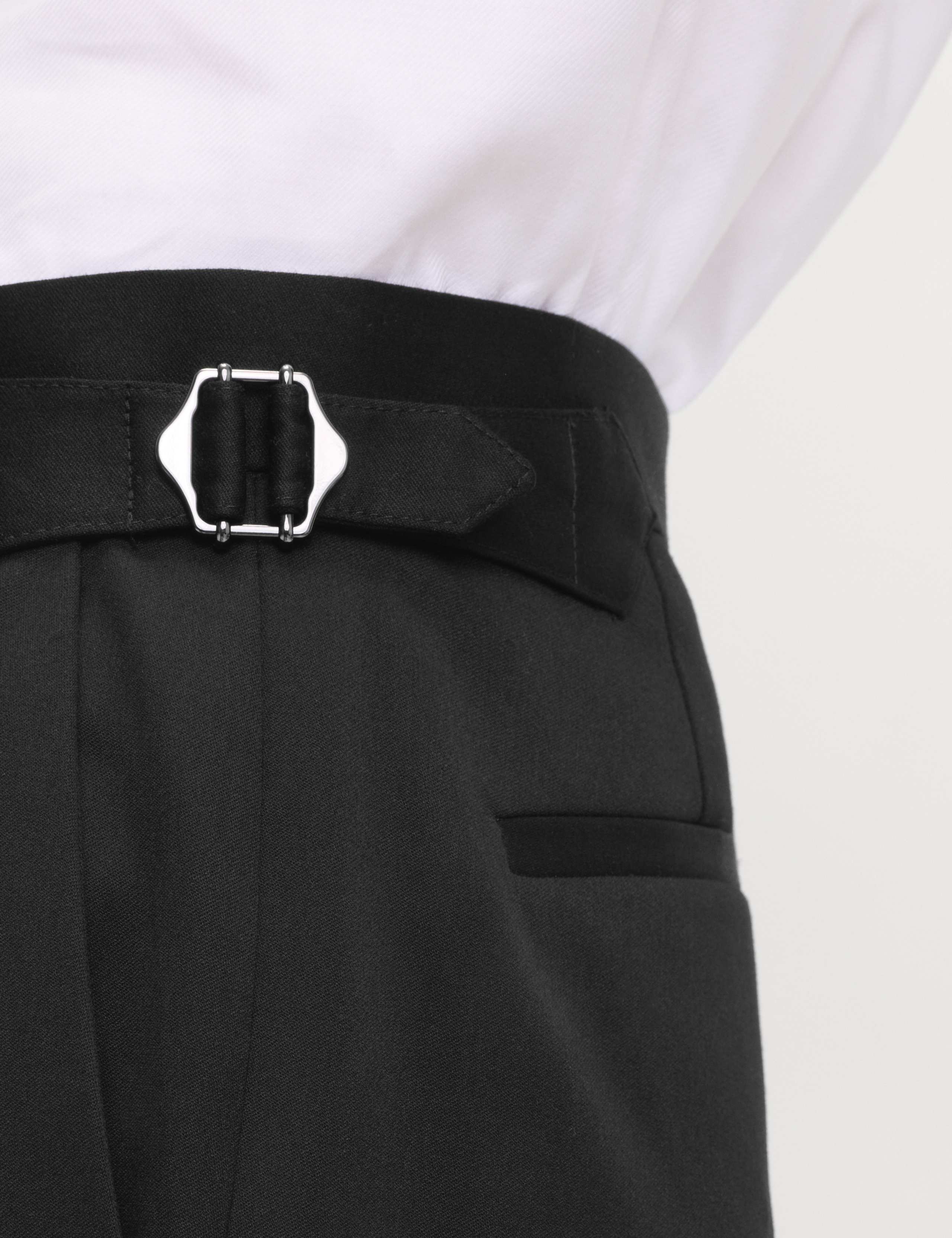 Tailored Fit Sateen Stretch Tuxedo Trousers 5 of 6