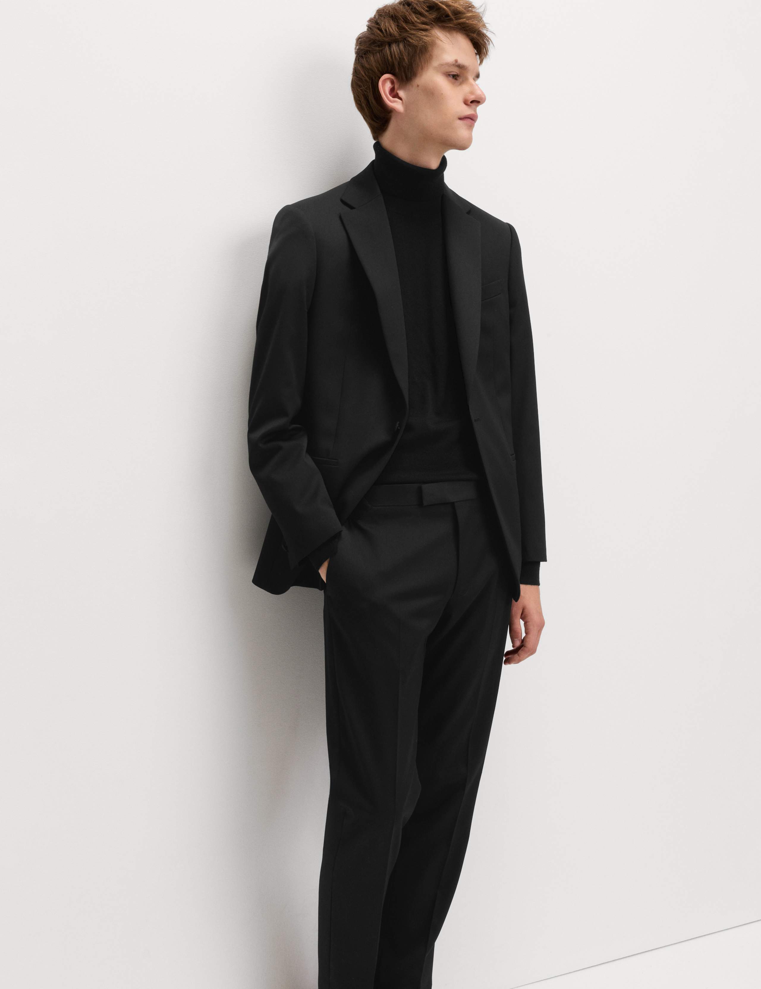 Tailored Fit Sateen Stretch Tuxedo Trousers 6 of 6