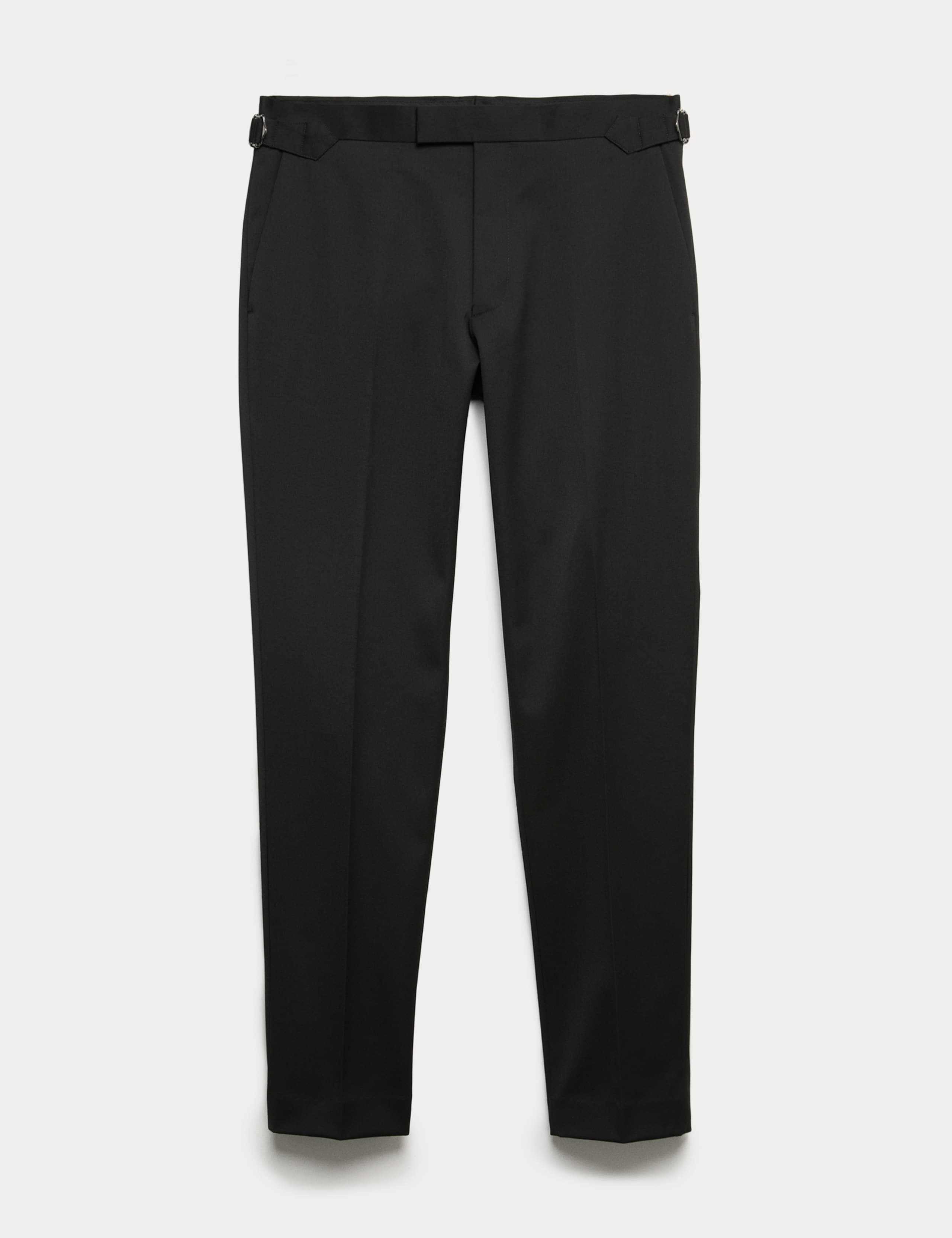 Tailored Fit Sateen Stretch Tuxedo Trousers 2 of 6