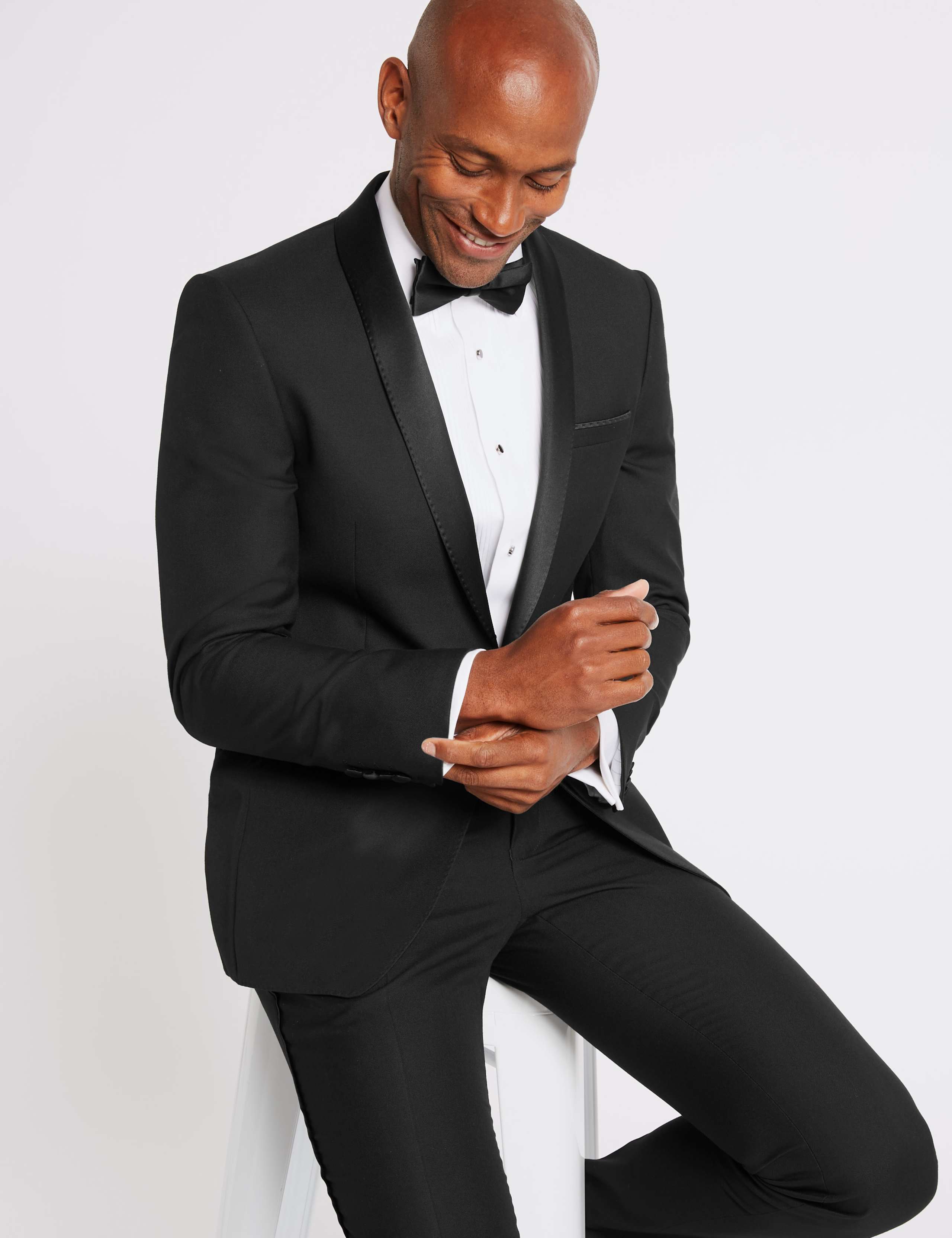 Black Slim Fit Dinner Jacket 3 of 9
