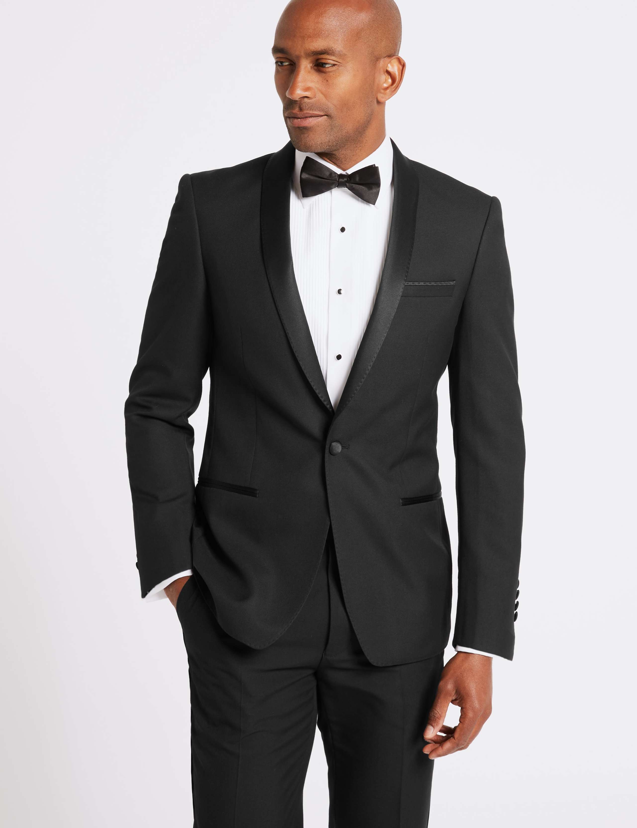 Black Slim Fit Dinner Jacket 4 of 9
