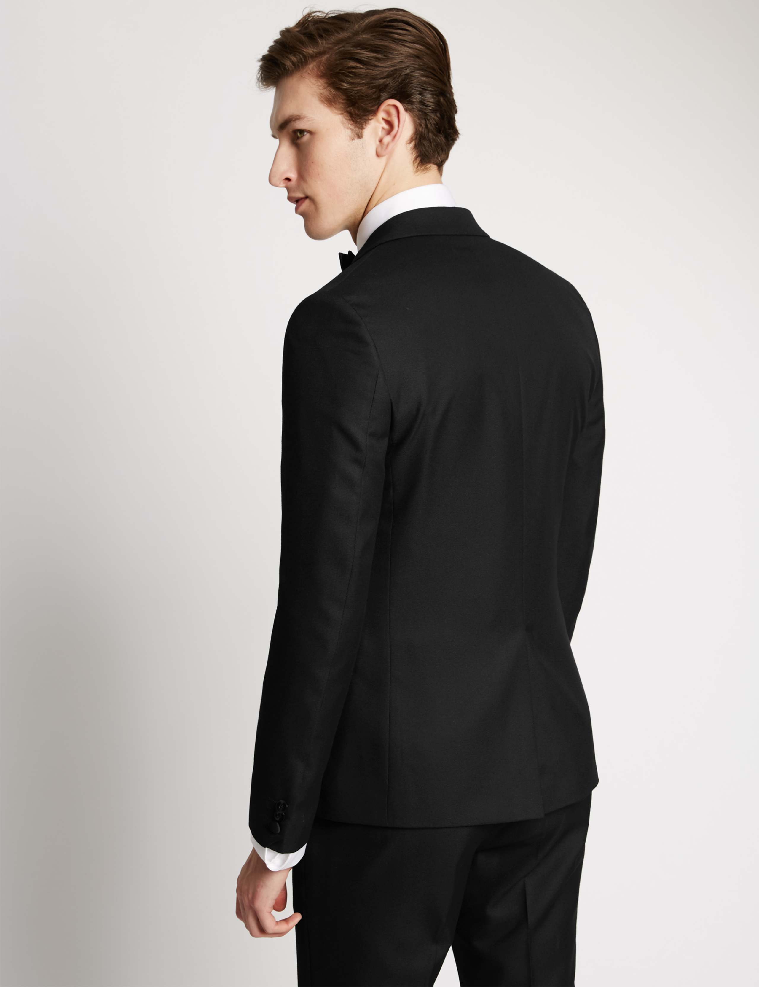 Black Textured Modern Slim Fit Jacket 3 of 5