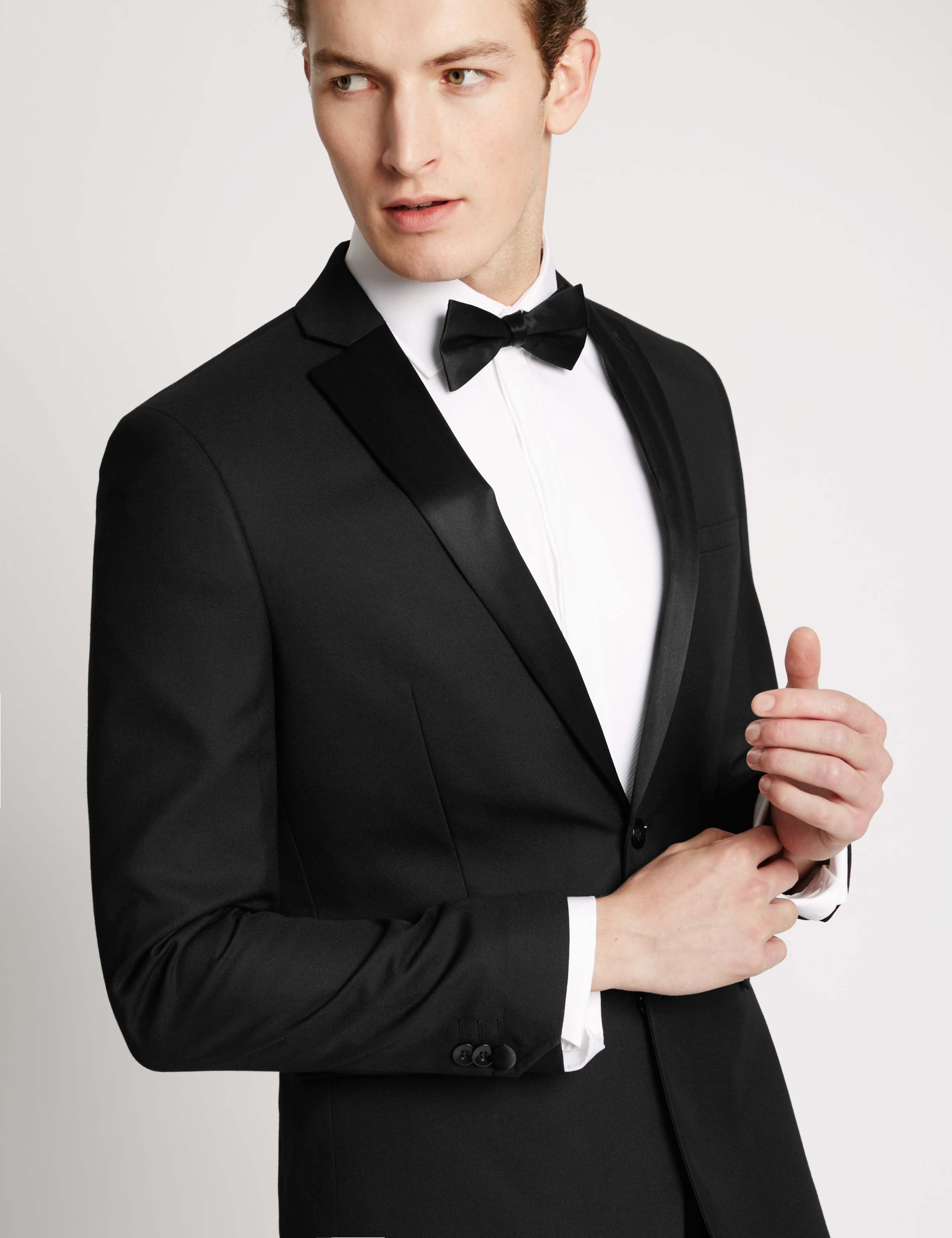 Black Textured Modern Slim Fit Jacket 4 of 5