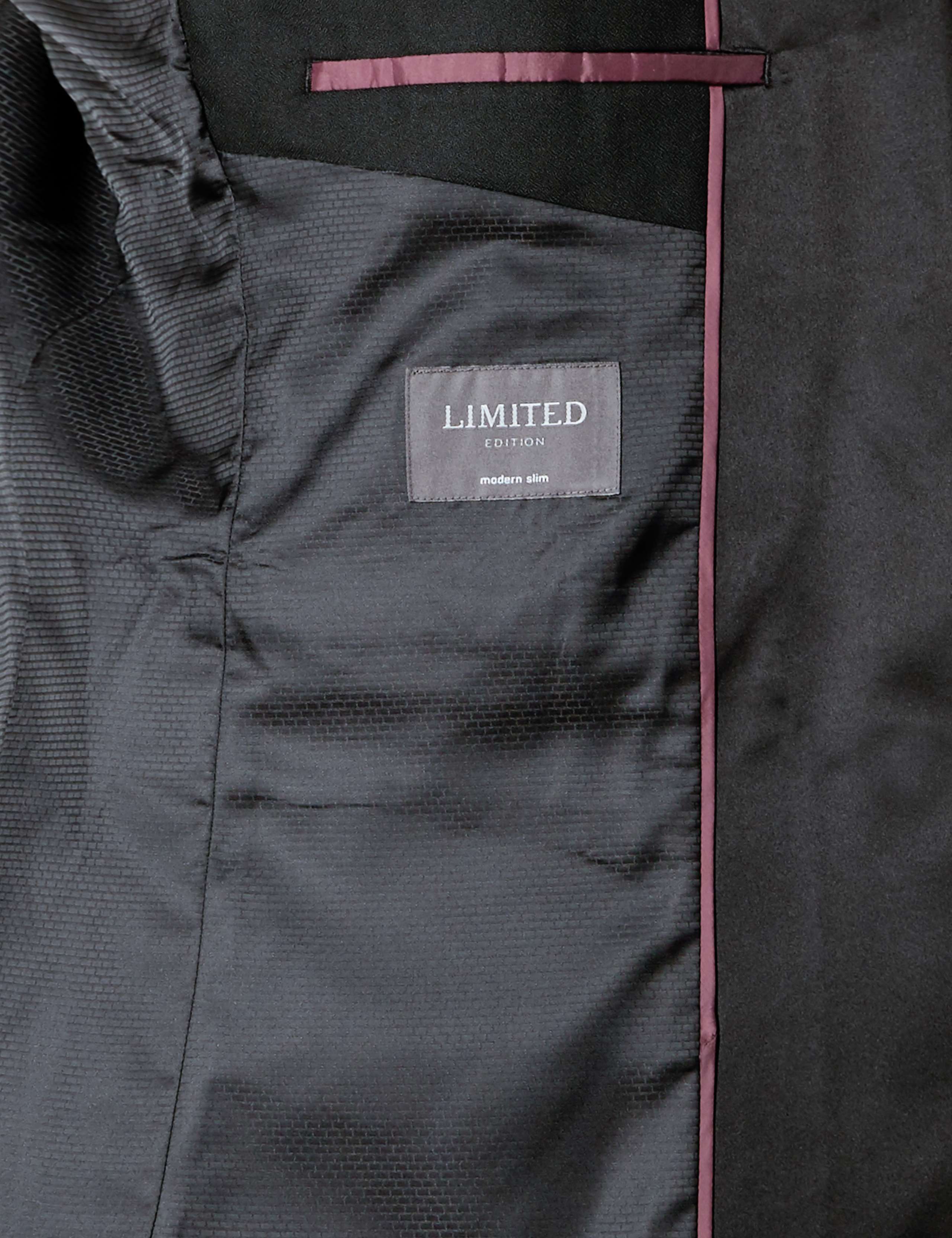 Black Textured Modern Slim Fit Jacket 5 of 5