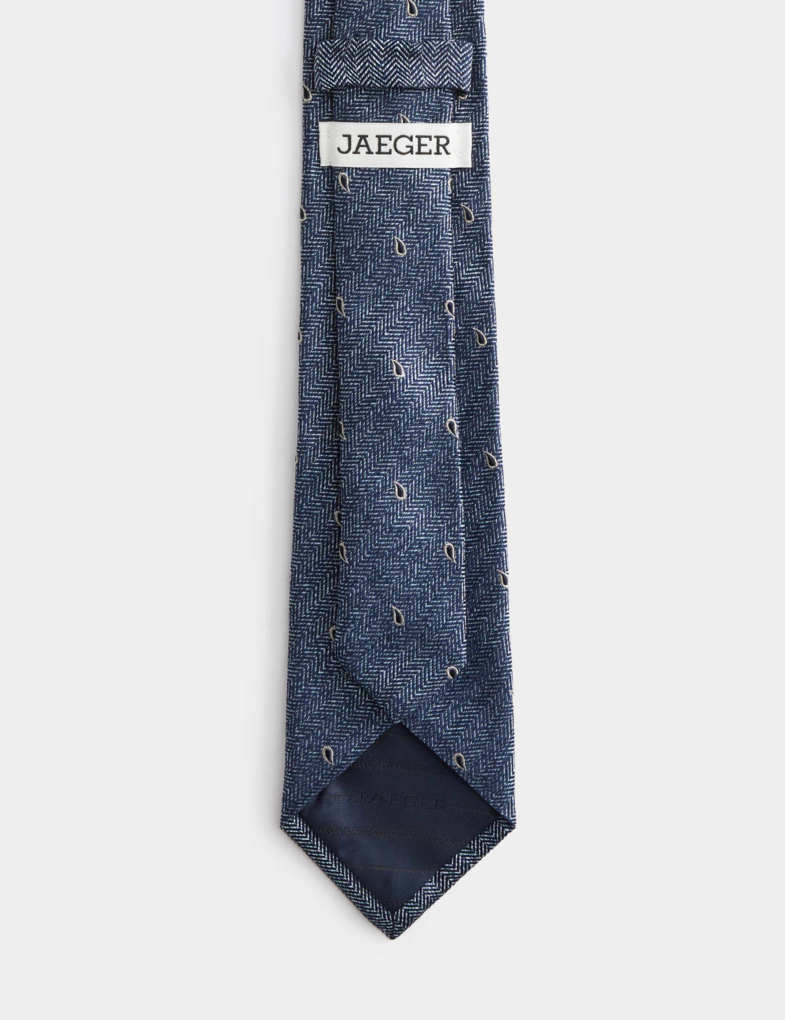 Herringbone Paisley Pure Silk Tie 3 of 3