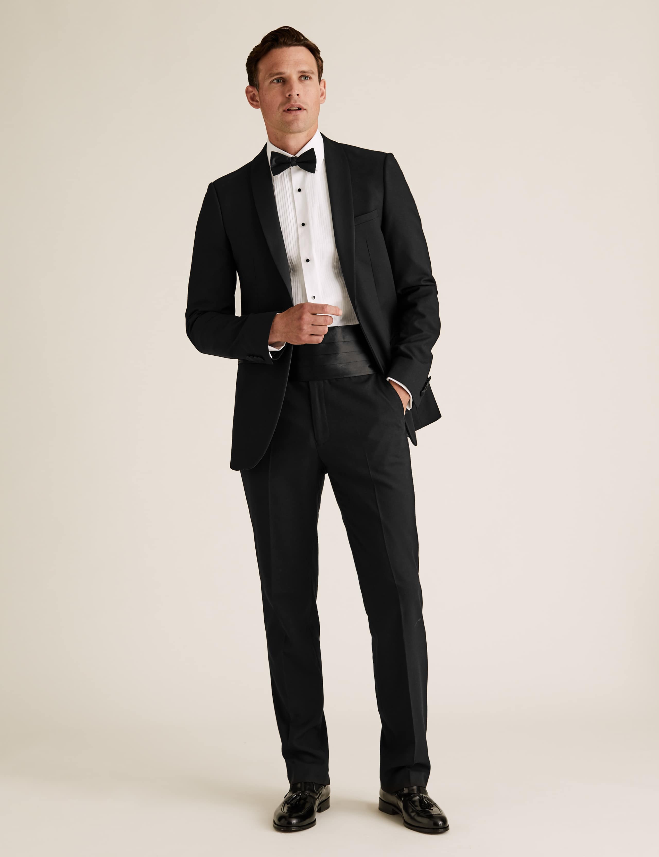 Big & Tall Black Textured Slim Fit Jacket 3 of 8