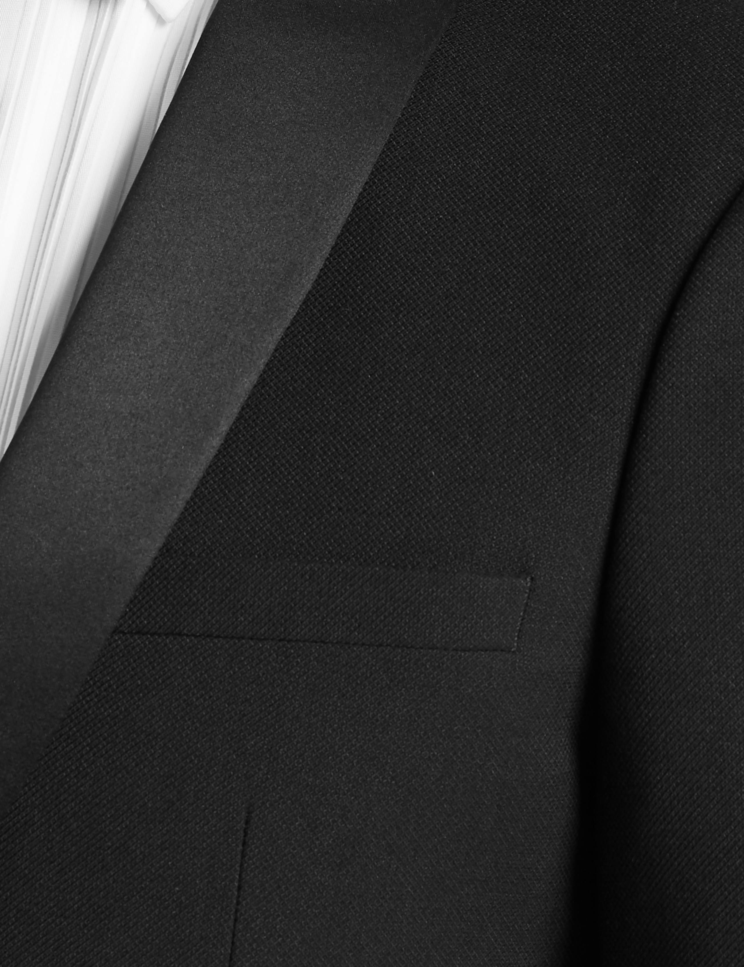 Big & Tall Black Textured Slim Fit Jacket 8 of 8