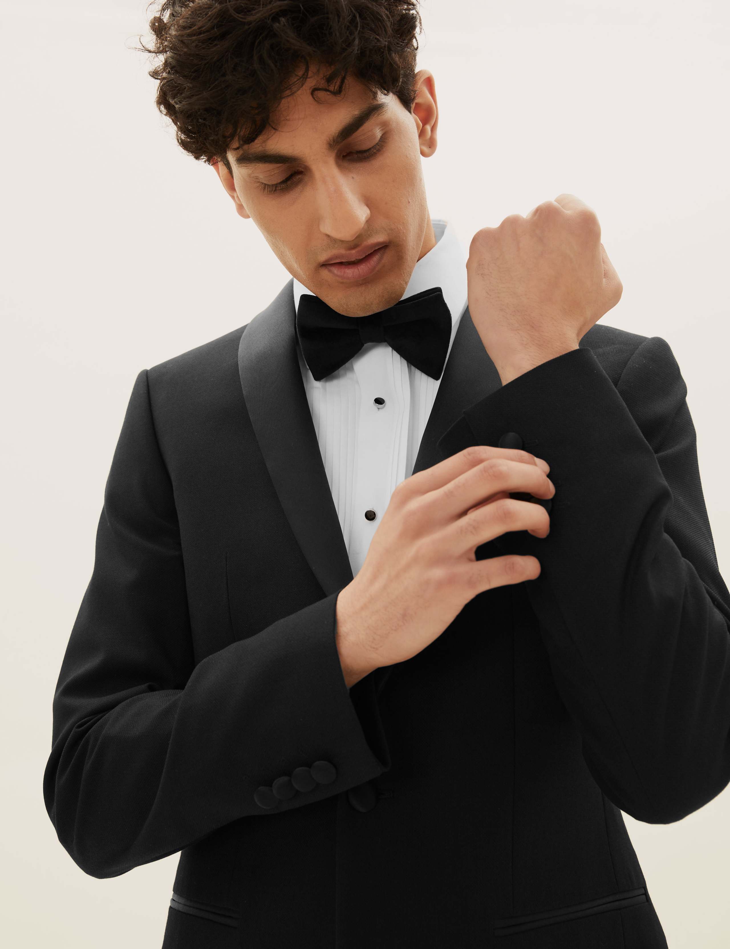 Black Textured Slim Fit Jacket 3 of 10