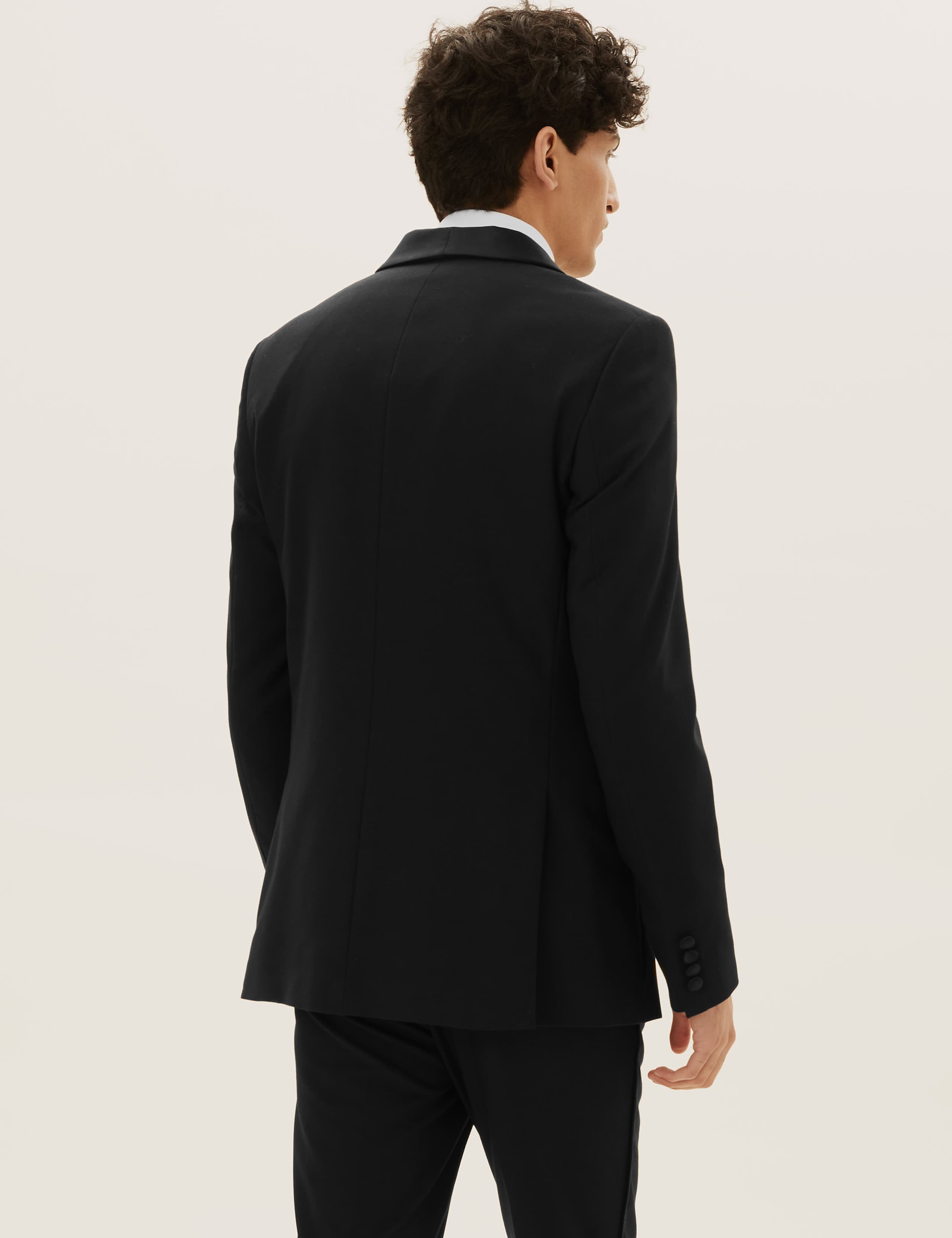 Black Textured Slim Fit Jacket 5 of 10