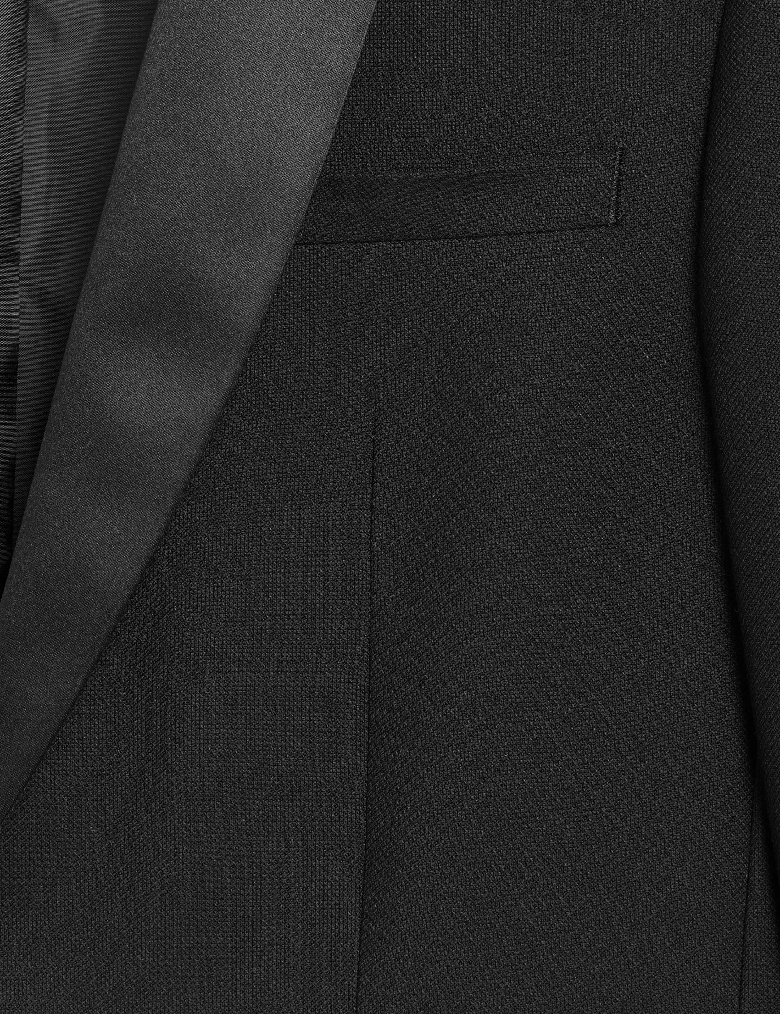 Black Textured Slim Fit Jacket 8 of 10