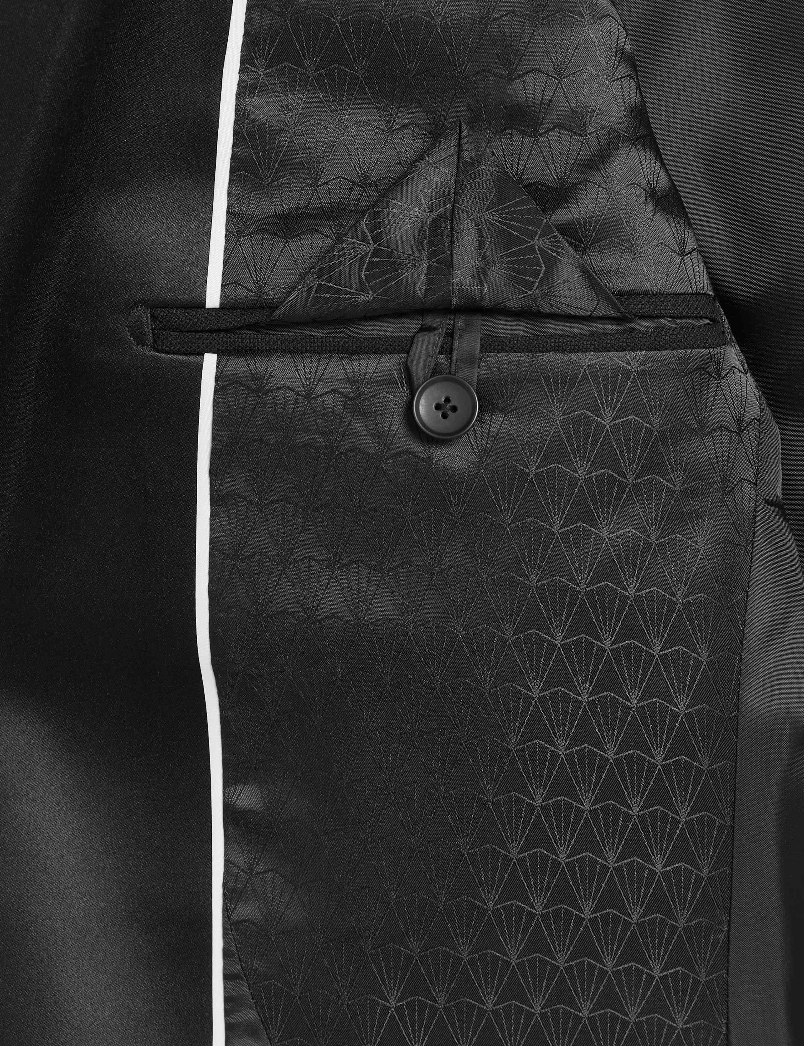 Black Textured Slim Fit Jacket 9 of 10