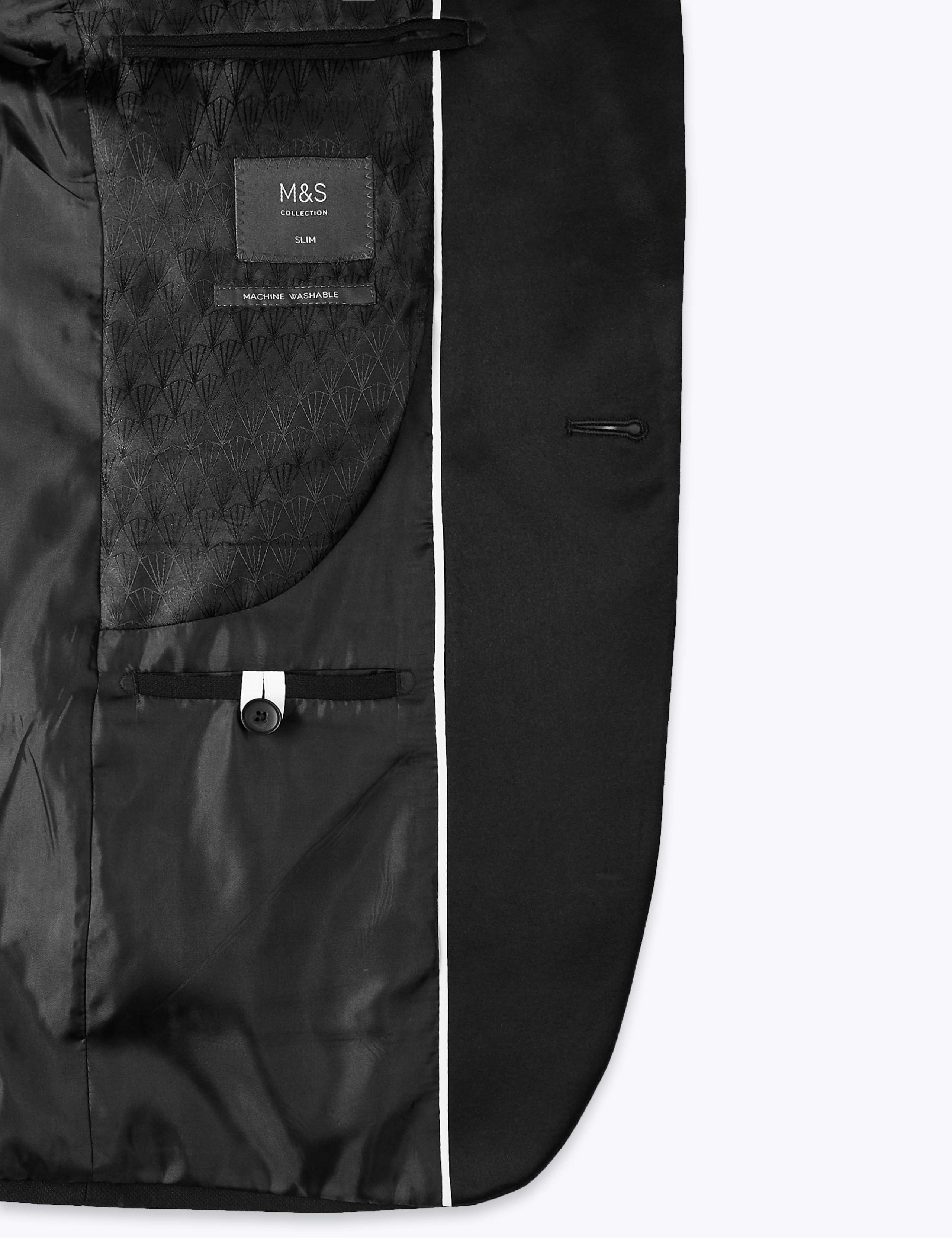 Black Textured Slim Fit Jacket 10 of 10