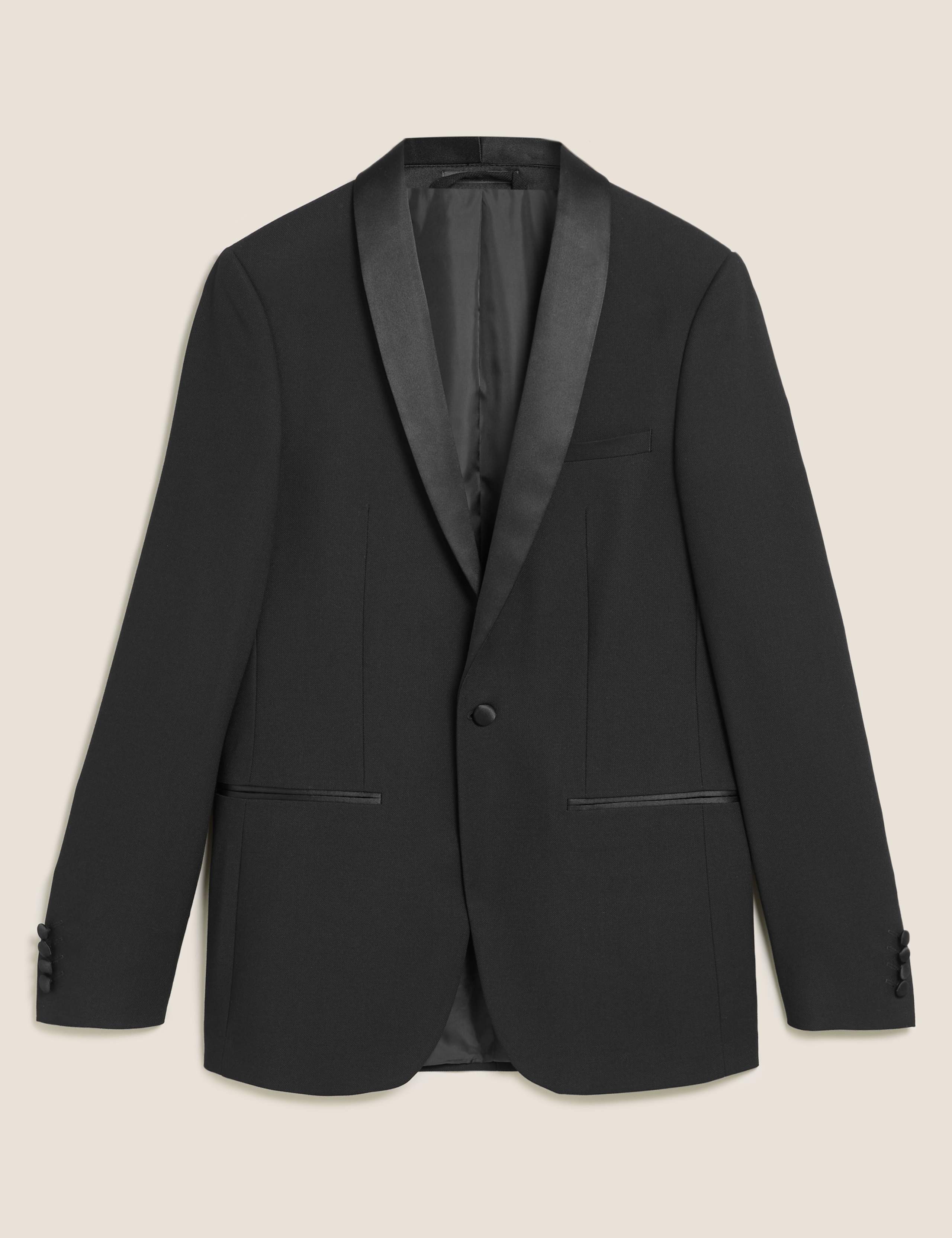 Black Textured Slim Fit Jacket 2 of 10