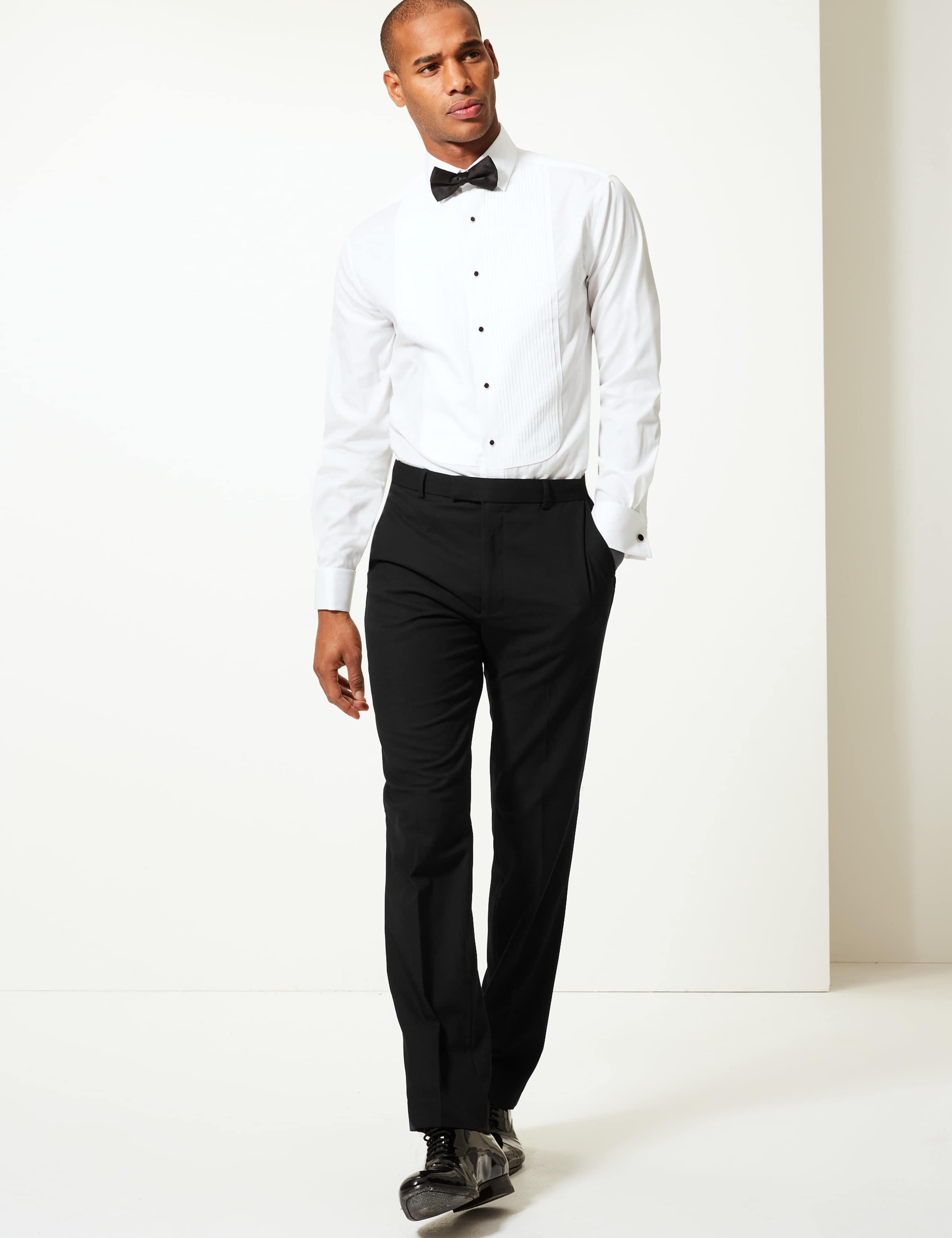 Black Tailored Fit Trousers 1 of 6