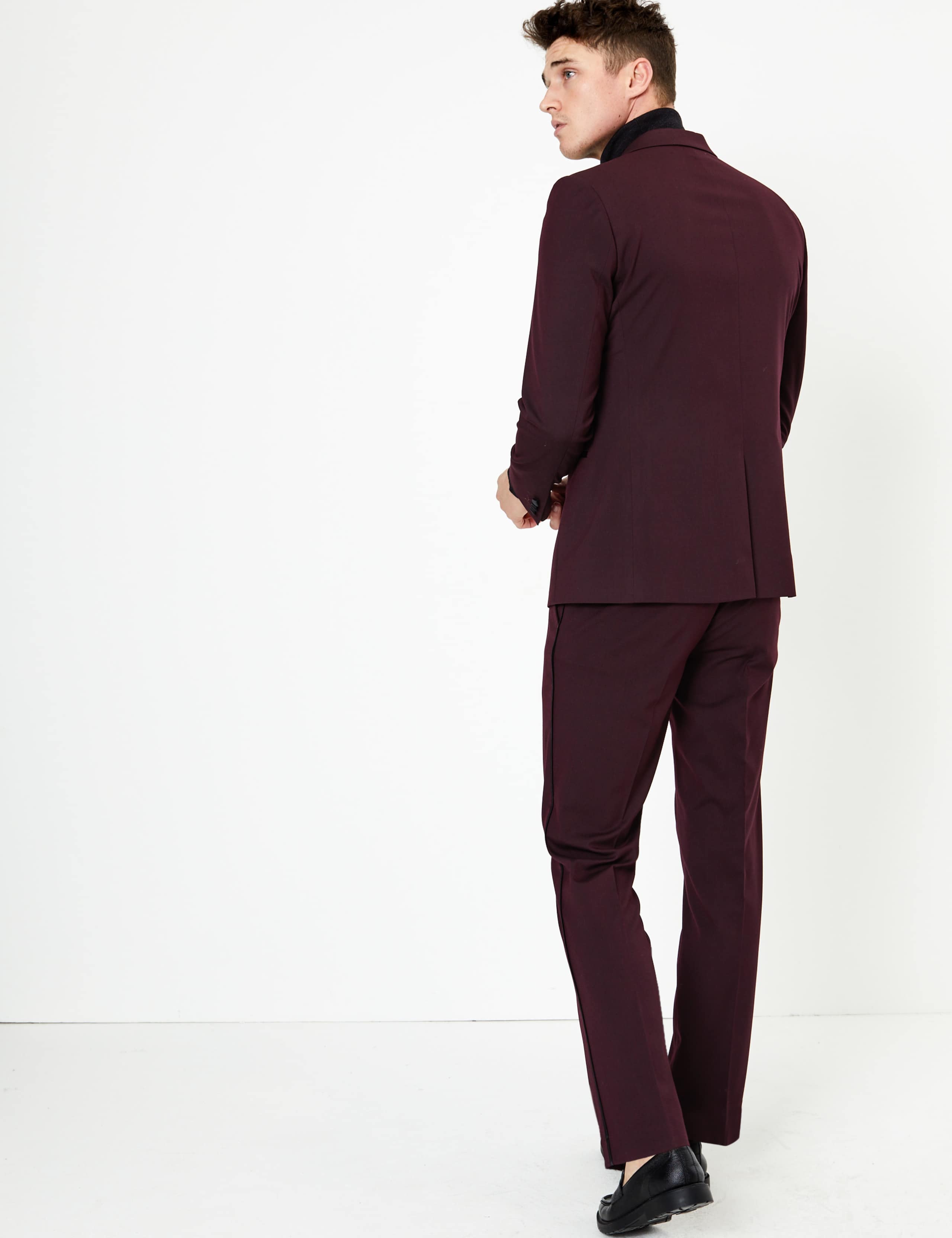 Burgundy Slim Fit Dinner Jacket 5 of 8