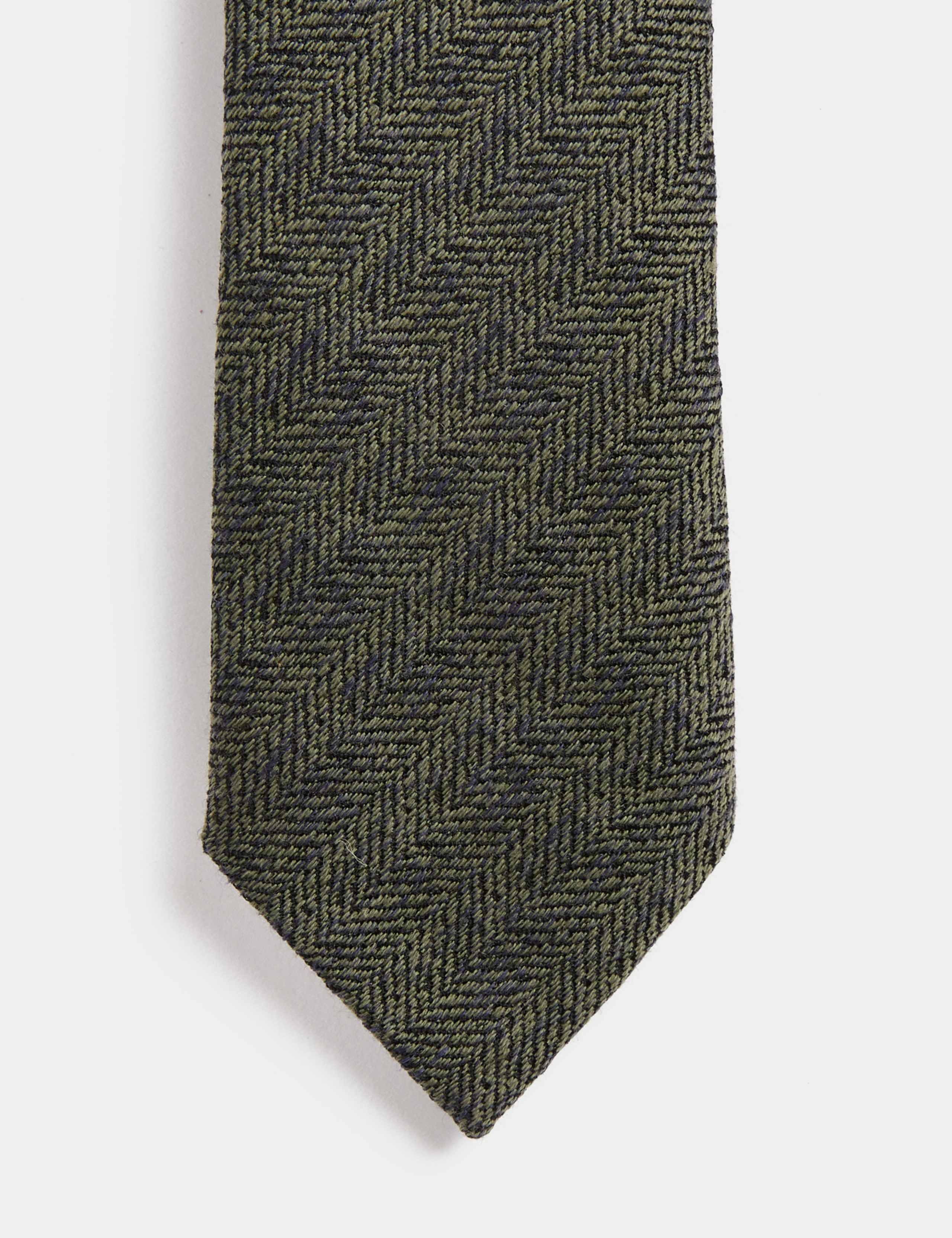 Herringbone Silk Blend Tie 3 of 3
