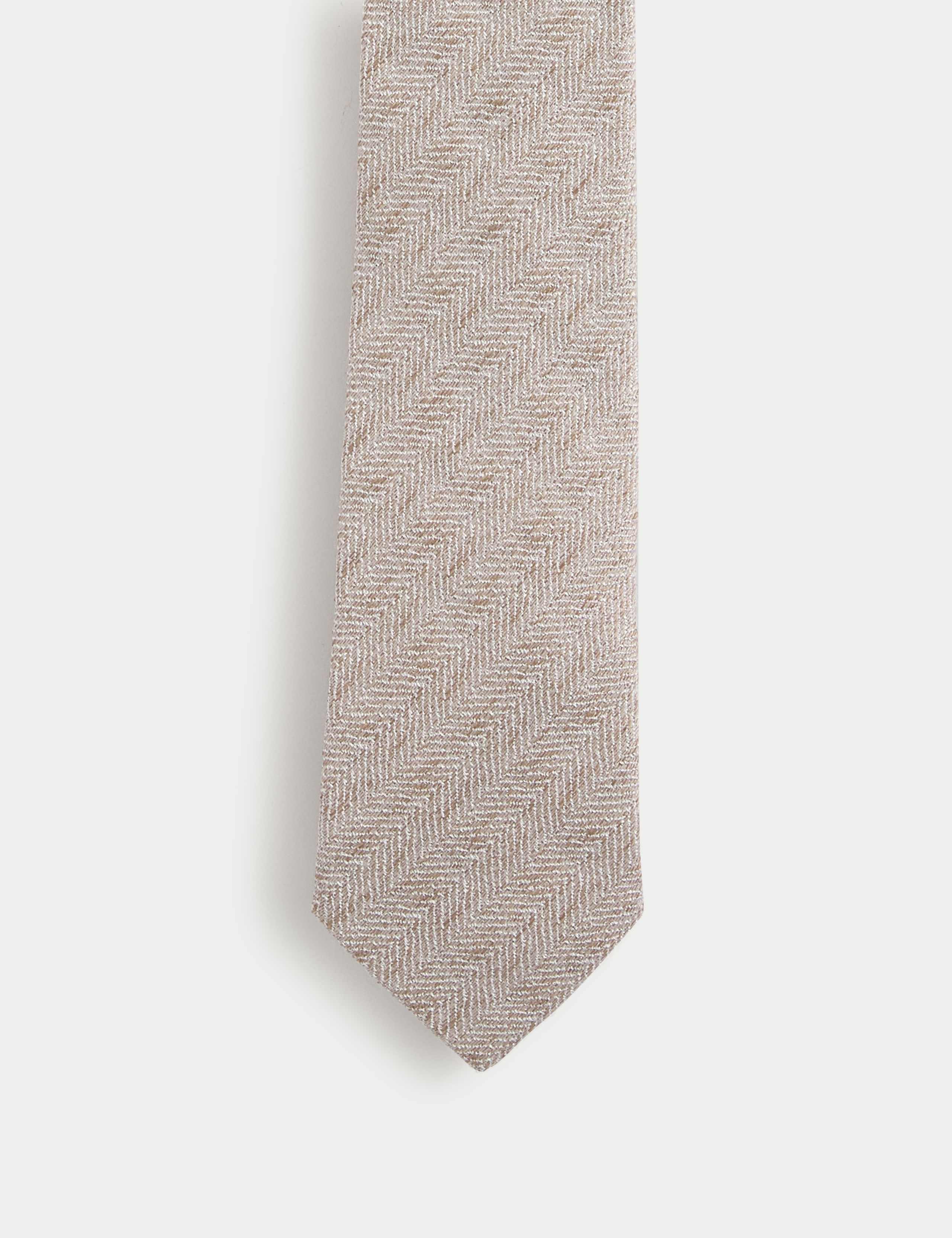 Herringbone Silk Blend Tie 3 of 3