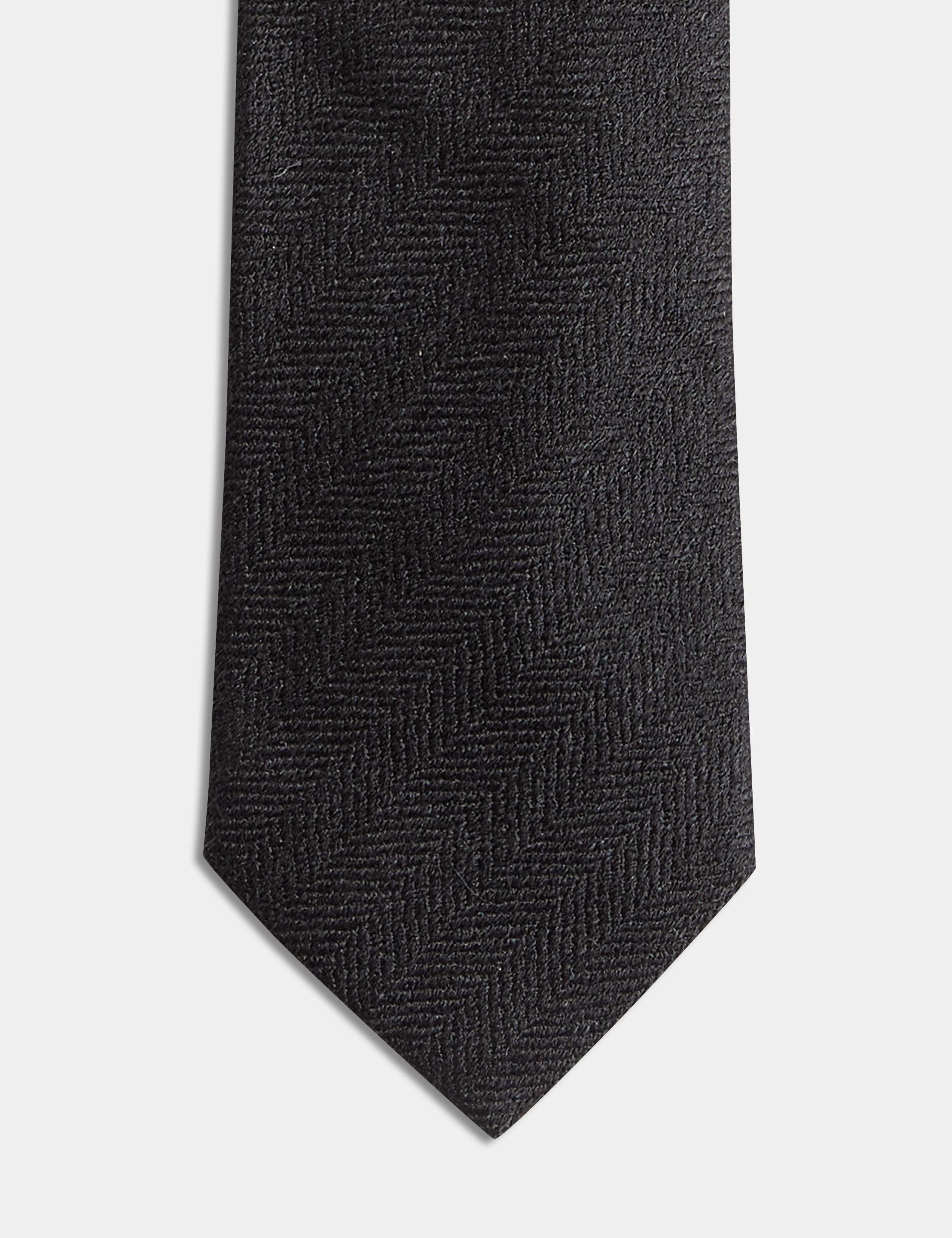 Herringbone Silk Blend Tie 3 of 3